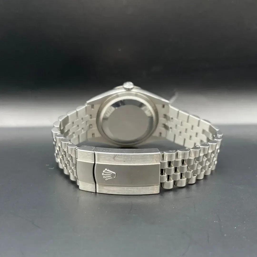 Thumb Datejust 36 Stainless Steel / Fluted / Blue / Jubilee