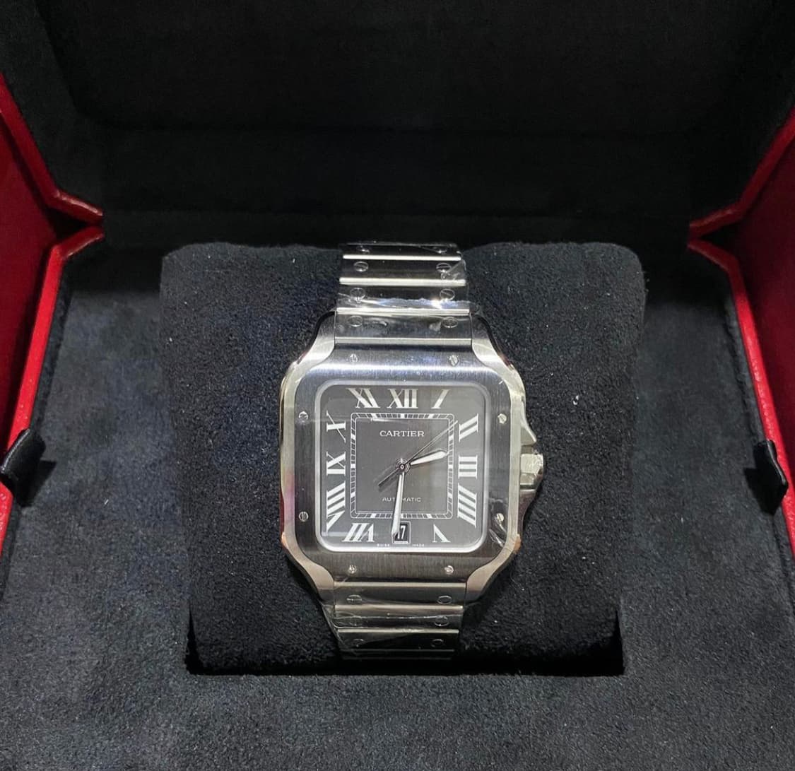 Thumb Cartier de Santos Large Grey Automatic