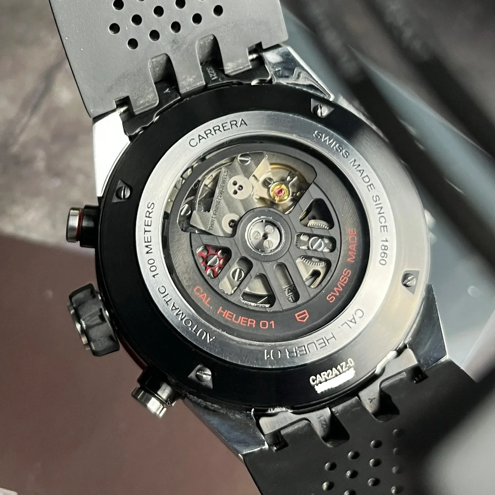 Thumb Carrera Calibre Heuer 01 45 Stainless Steel / Skeleton / Rubber