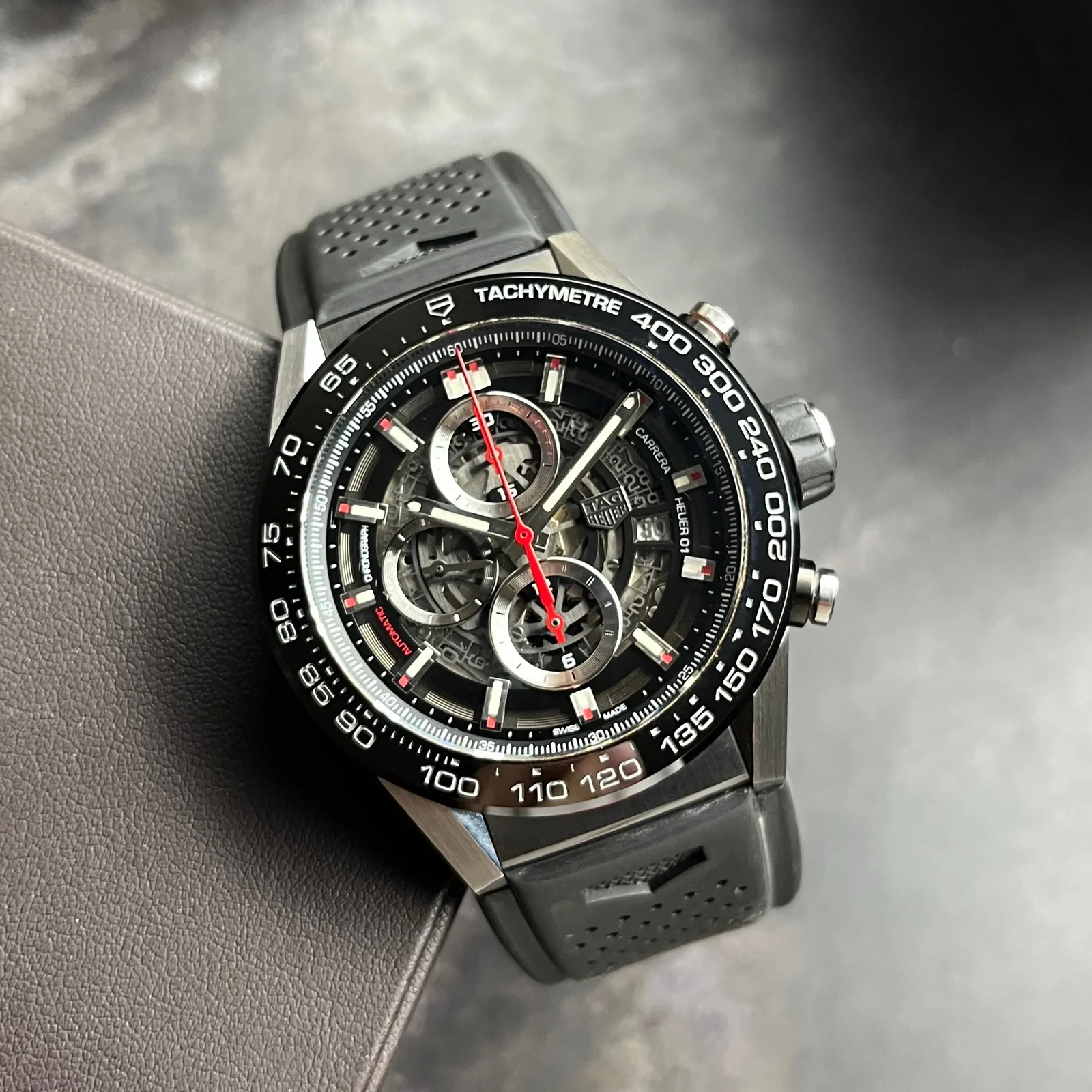 Thumb Carrera Calibre Heuer 01 45 Stainless Steel / Skeleton / Rubber