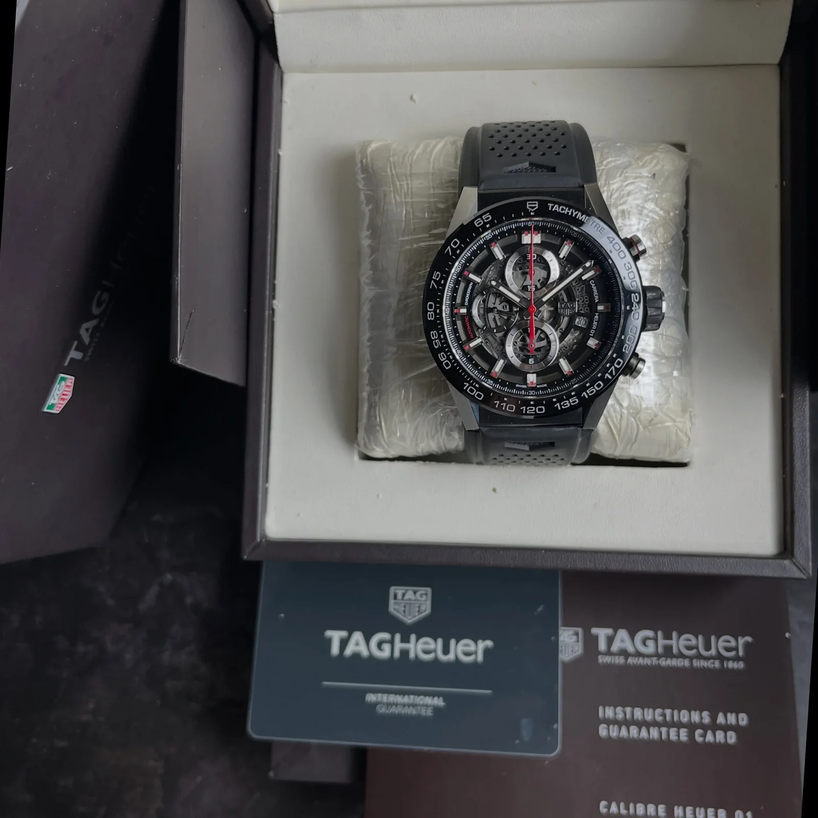 Thumb Carrera Calibre Heuer 01 45 Stainless Steel / Skeleton / Rubber
