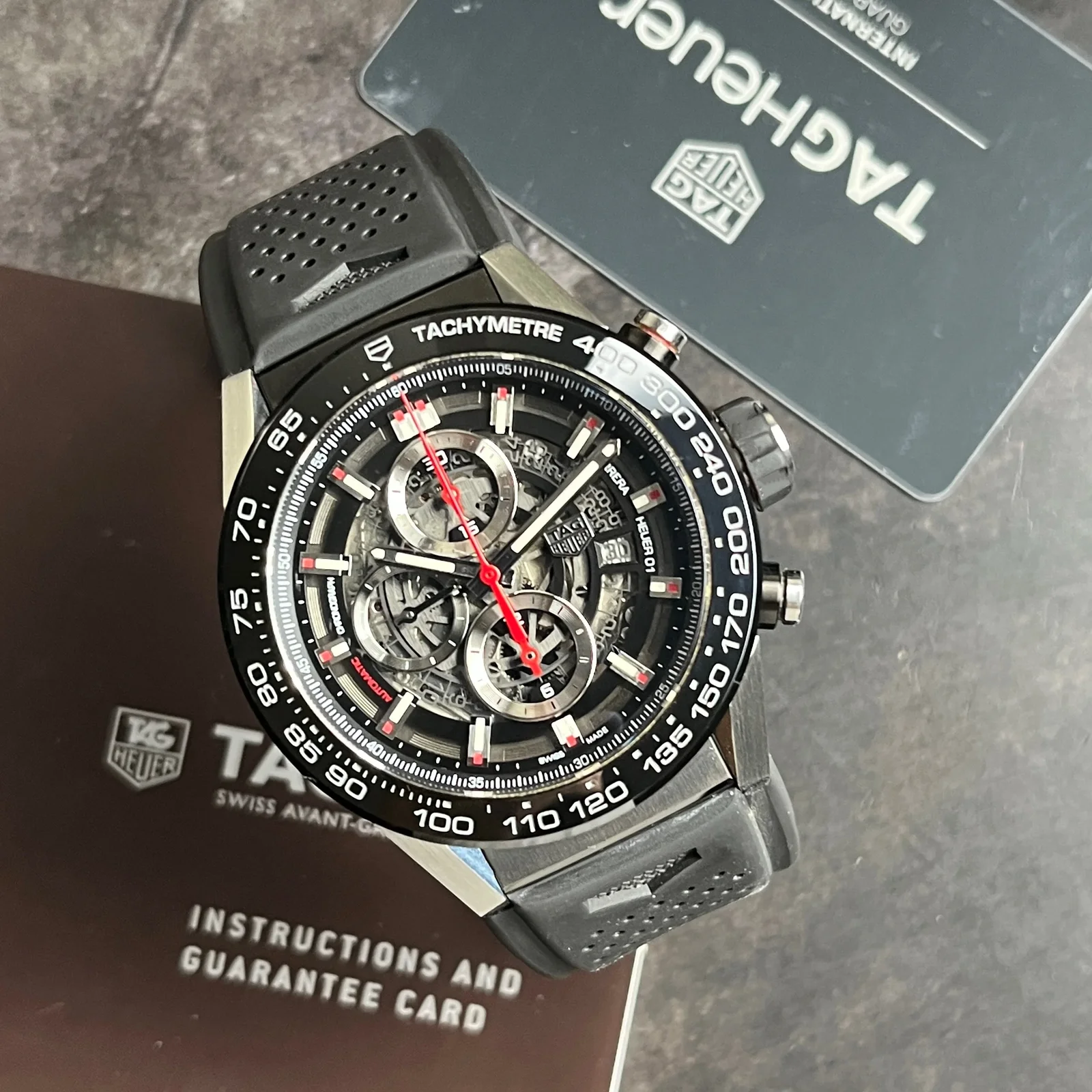 Thumb Carrera Calibre Heuer 01 45 Stainless Steel / Skeleton / Rubber