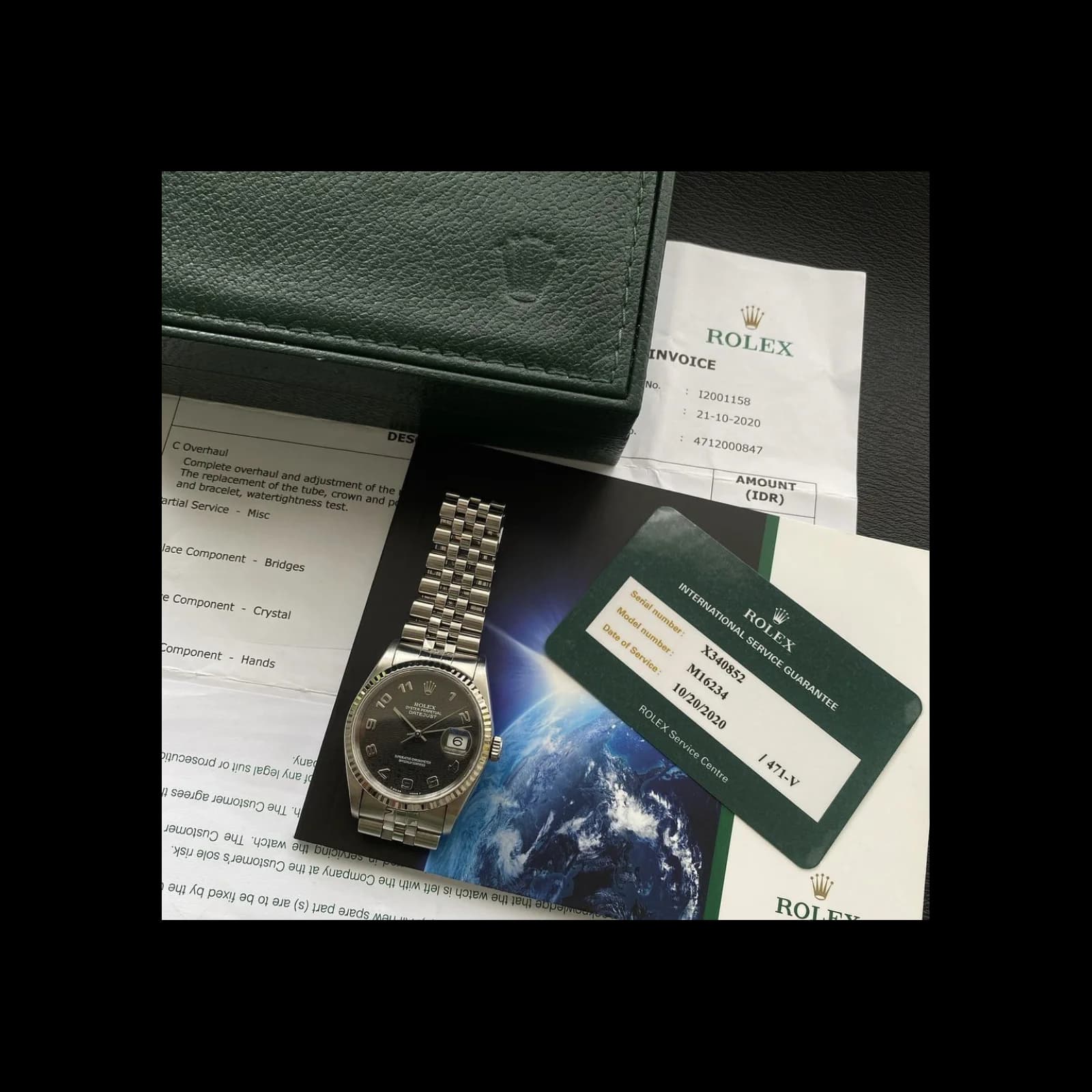 Thumb Datejust 36 16234 Steel / Fluted / Computer / Jubilee