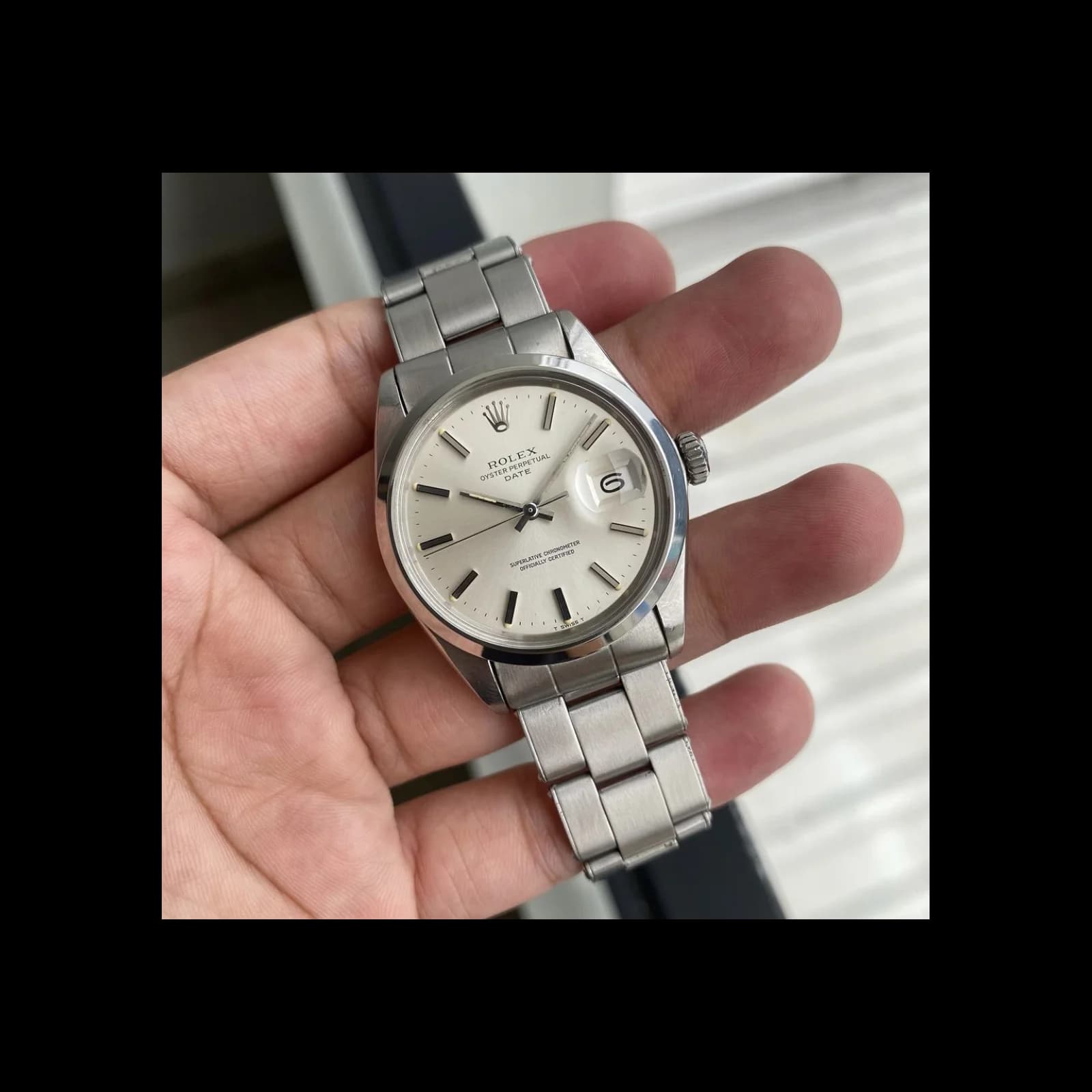 Thumb Oyster Perpetual Date 34 / 1500 / Silver / Stainless Steel