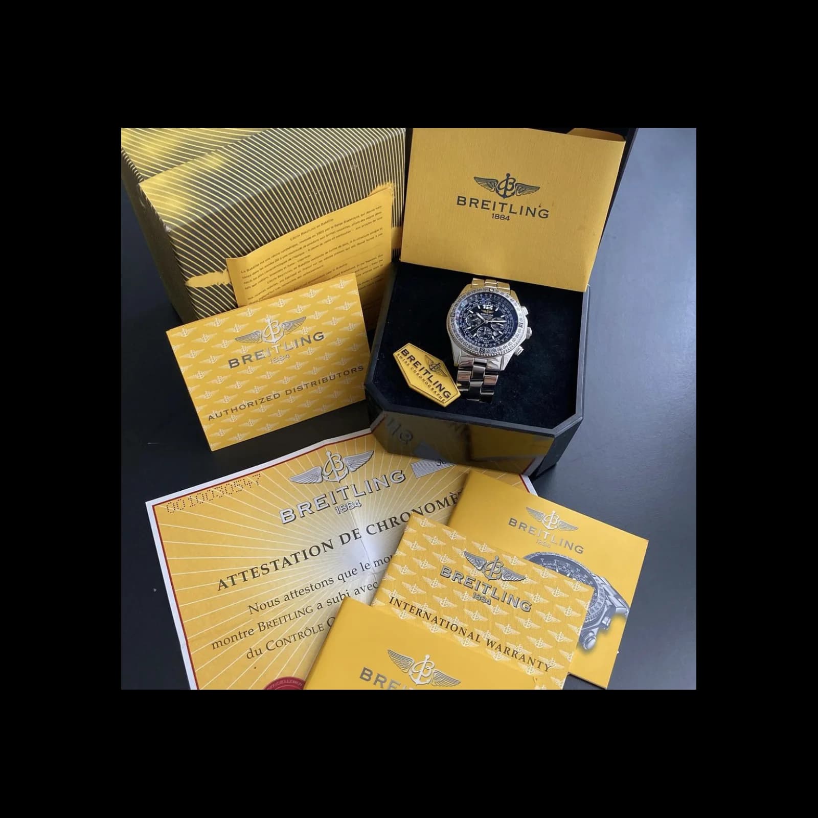 Thumb B-2 Aviator Pilot Chronograph Black
