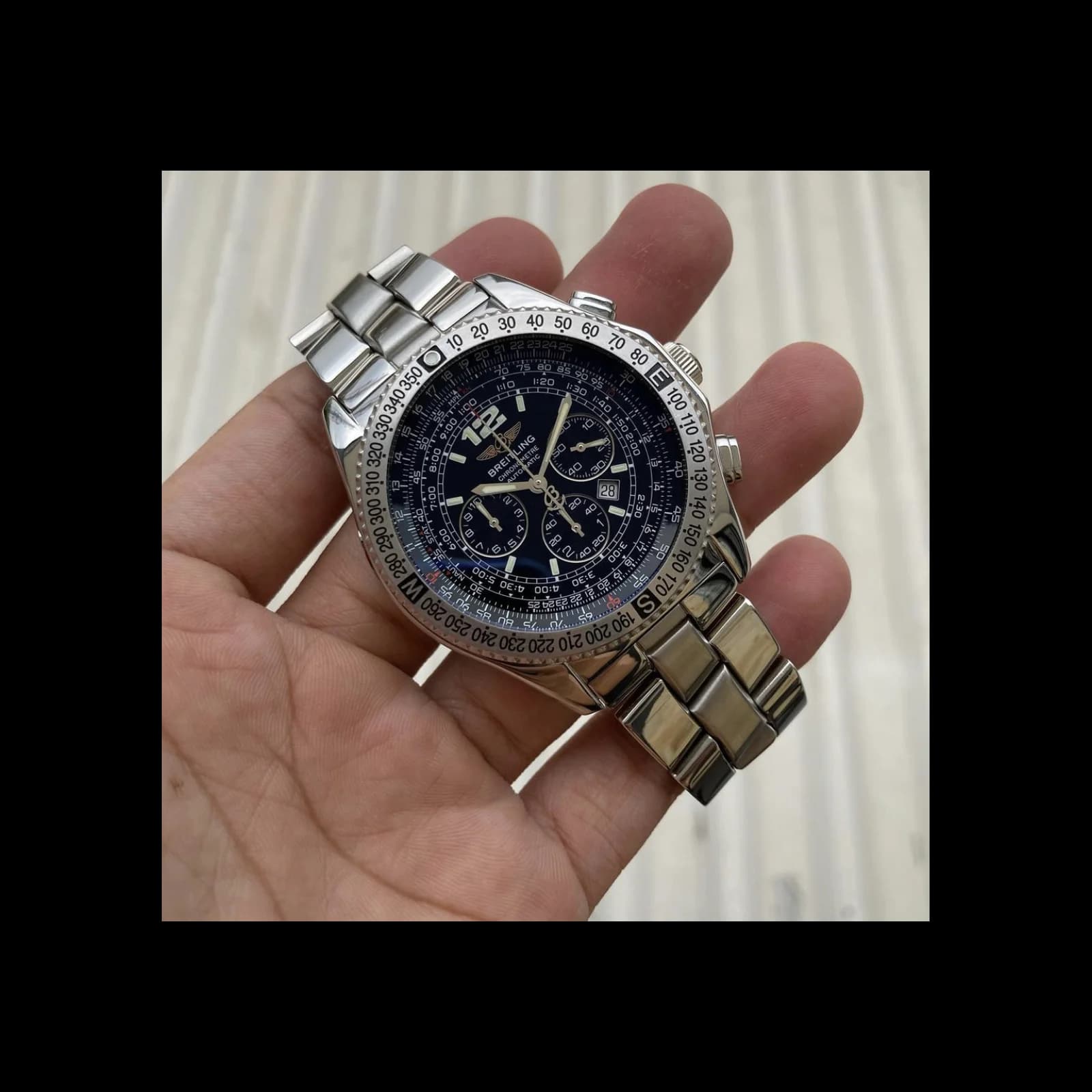 Thumb B-2 Aviator Pilot Chronograph Black