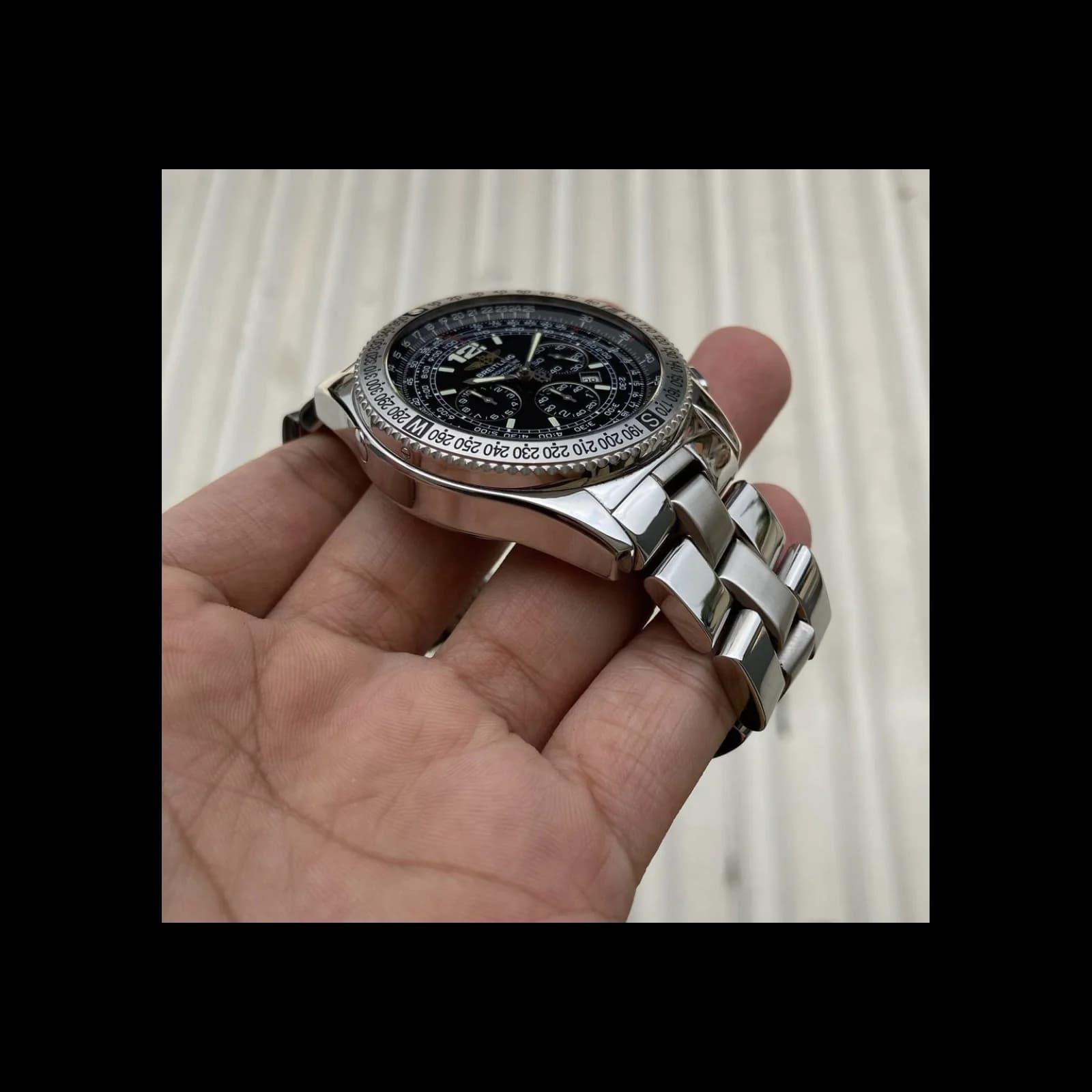 Thumb B-2 Aviator Pilot Chronograph Black