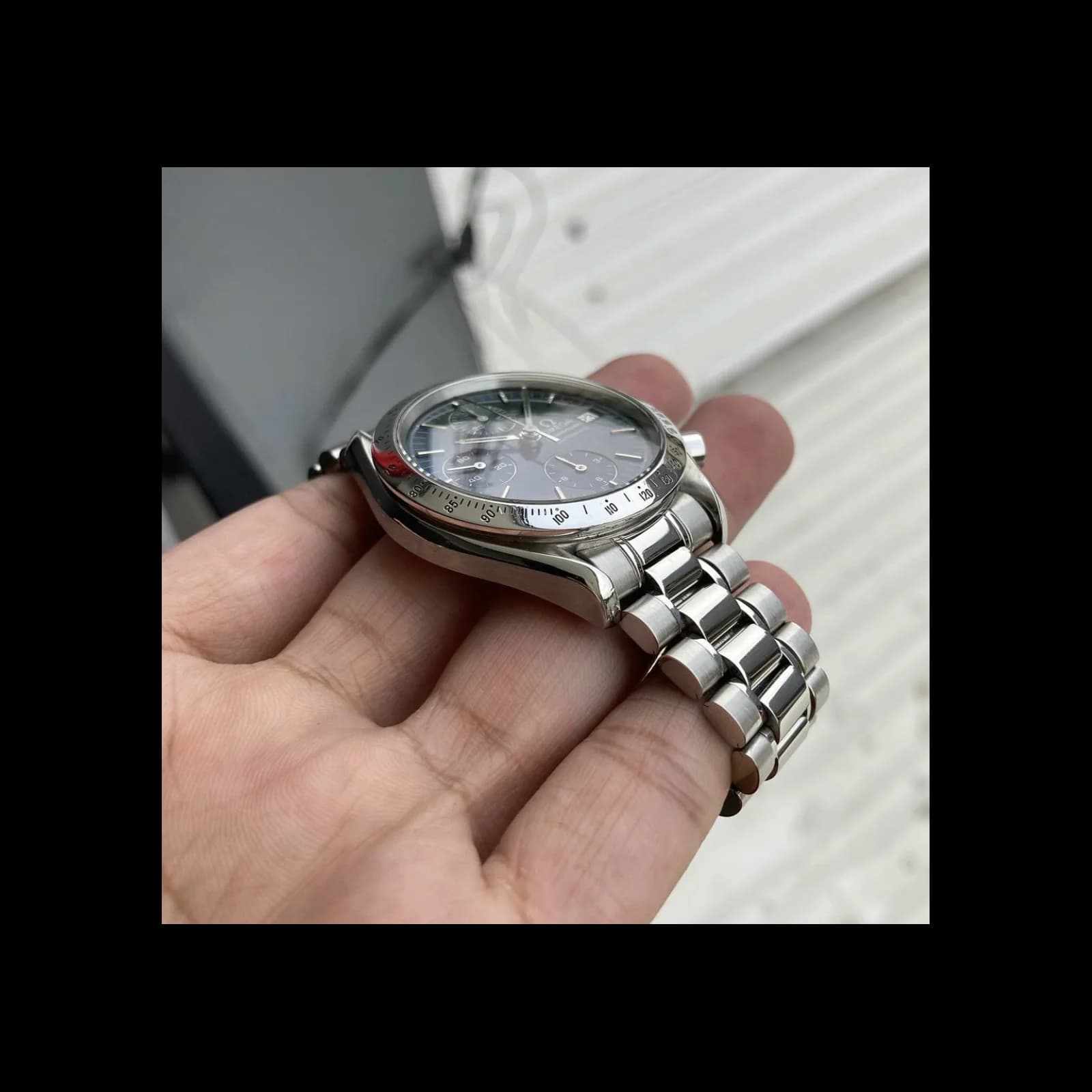 Thumb Speedmaster Date 39 Stainless Steel / Blue / Bracelet