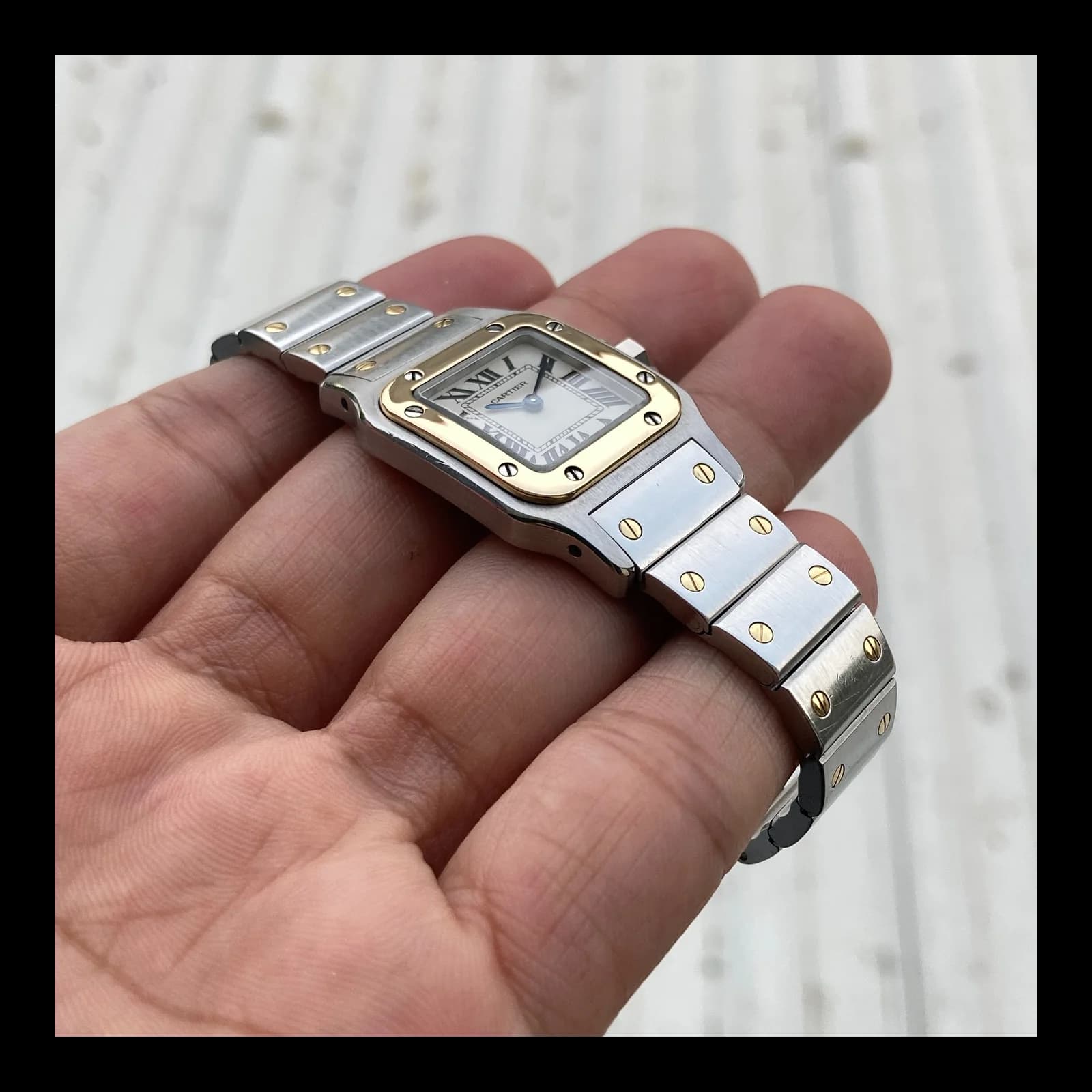 Thumb Santos Galbee Two Tone Yellow Gold White Dial