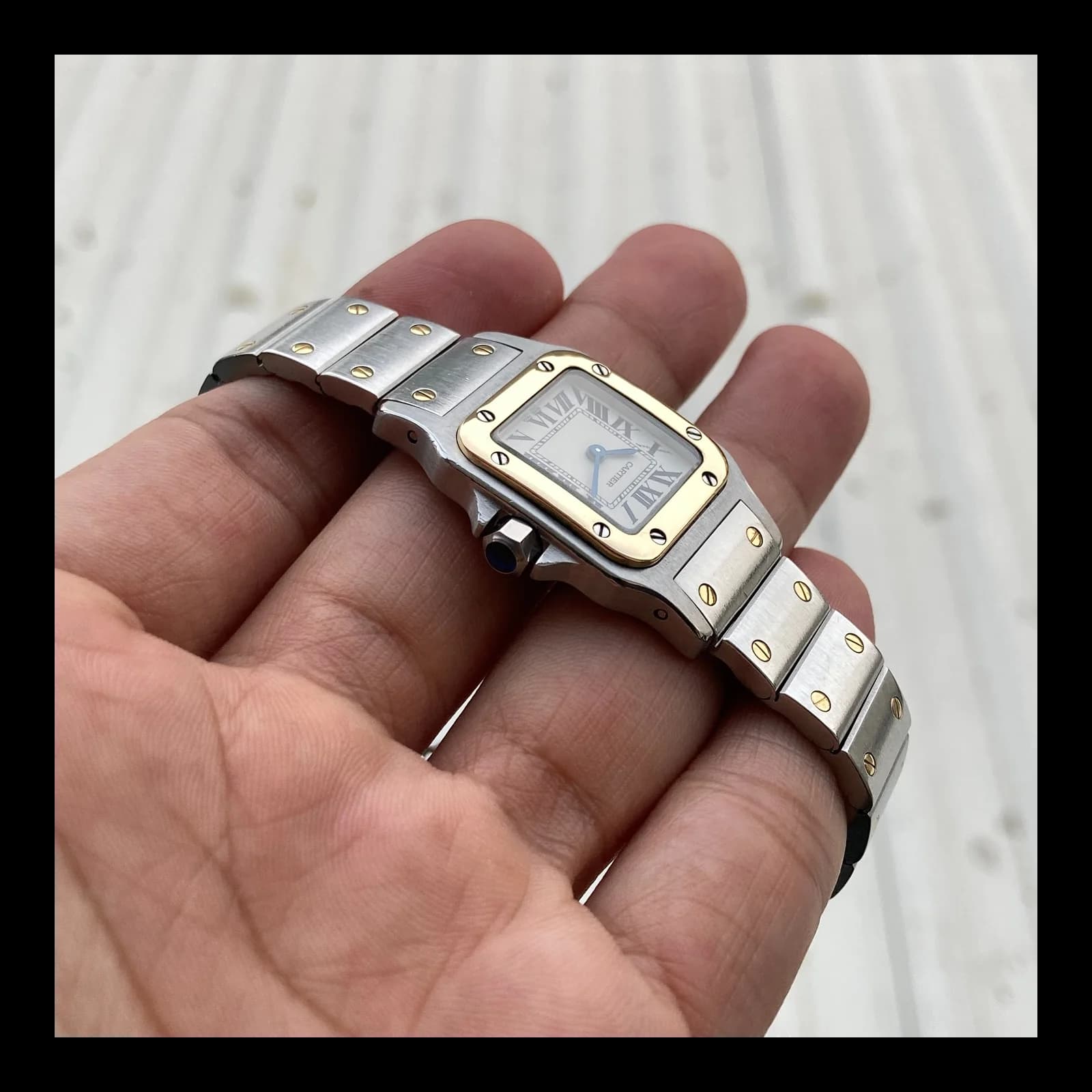 Thumb Santos Galbee Two Tone Yellow Gold White Dial