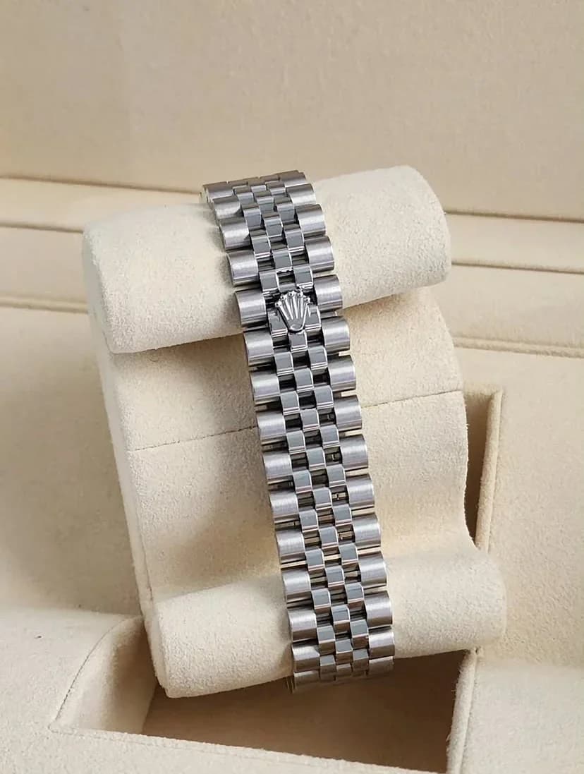 Thumb Datejust 31 Stainless Steel Fluted / Jubilee / Pink