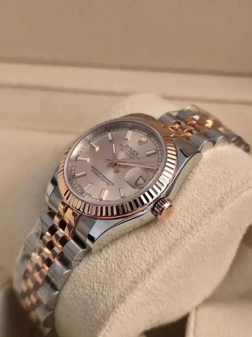 Thumb Datejust 31 Rolesor Everose Fluted / Jubilee / Pink