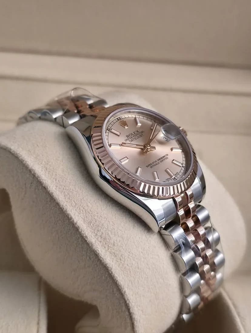 Thumb Datejust 31 Rolesor Everose Fluted / Jubilee / Pink