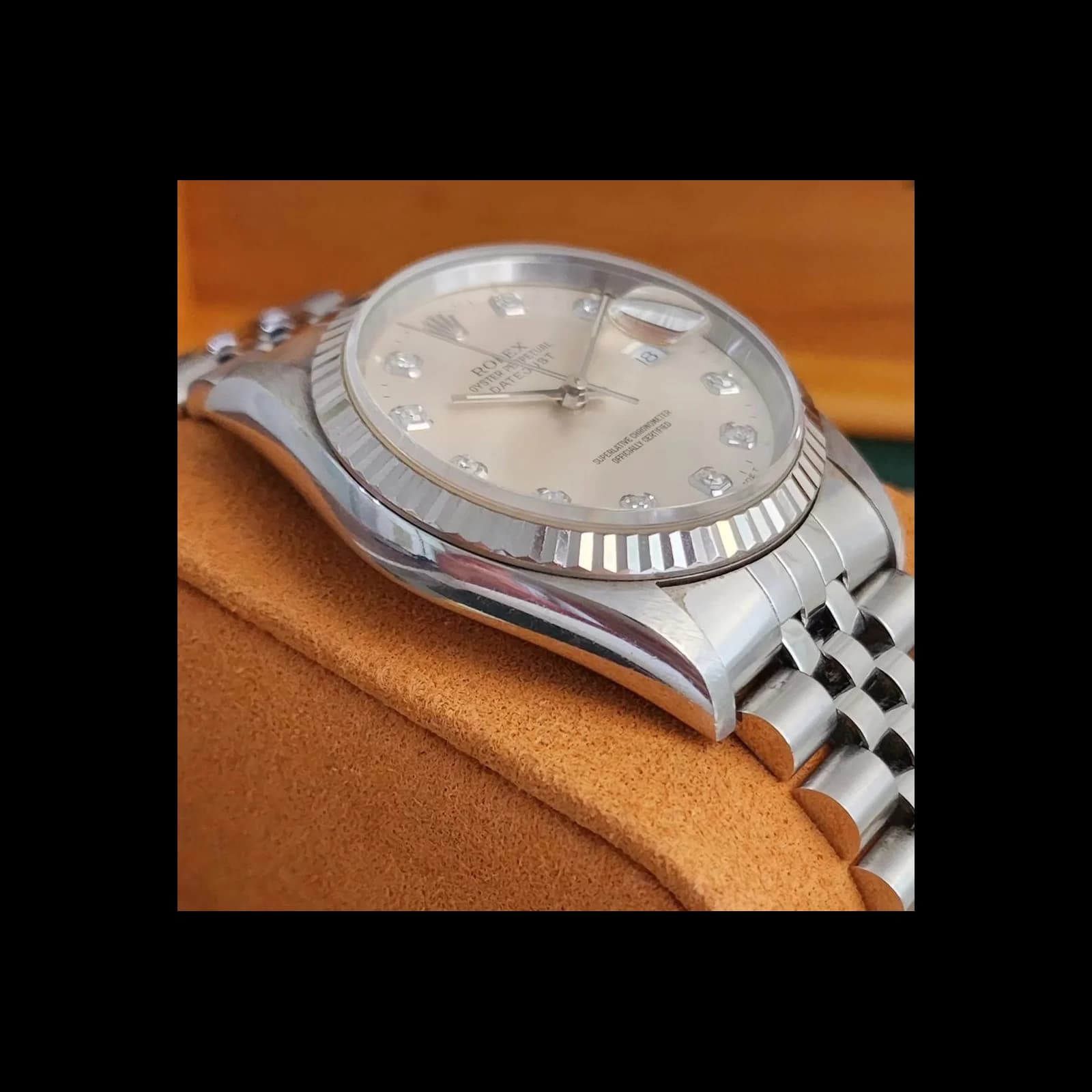 Thumb Datejust 36 16234 / White-Computer / Diamond / Stainless Steel