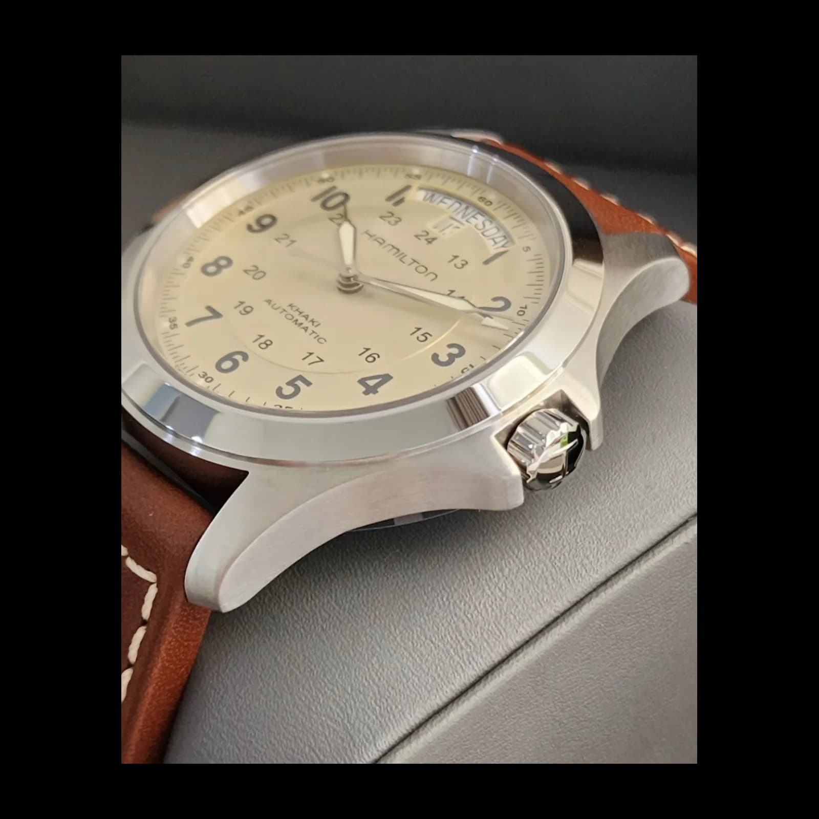 Thumb Khaki Field King Auto 40 Stainless Steel / Beige
