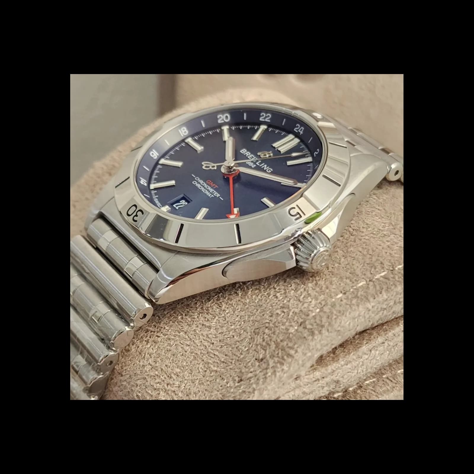 Thumb Chronomat 40 GMT Stainless Steel / Blue / Rouleaux