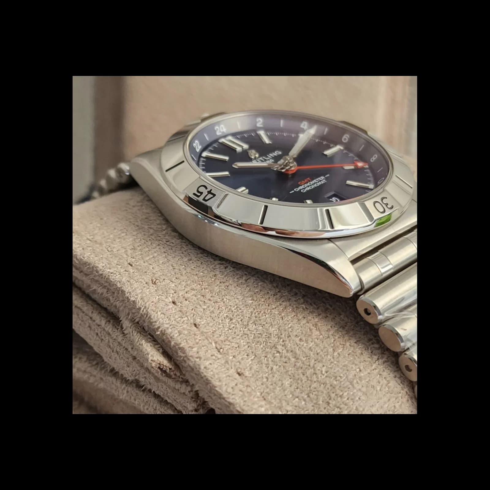 Thumb Chronomat 40 GMT Stainless Steel / Blue / Rouleaux