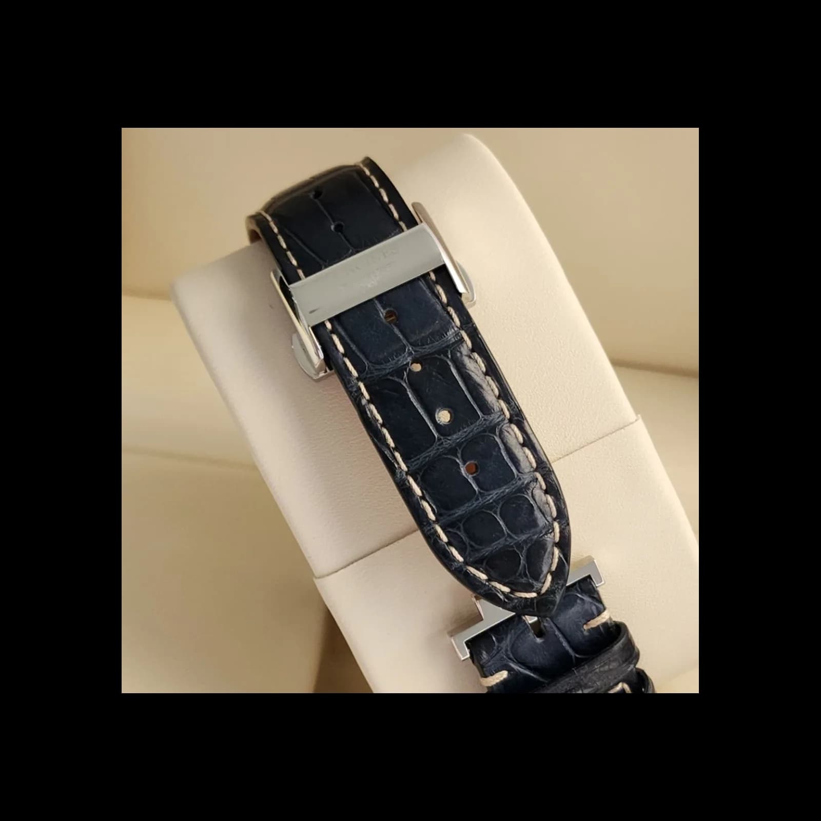 Thumb Master Collection 42 Chronograph Calendar Stainless Steel / Silver-Arabic / Alligator