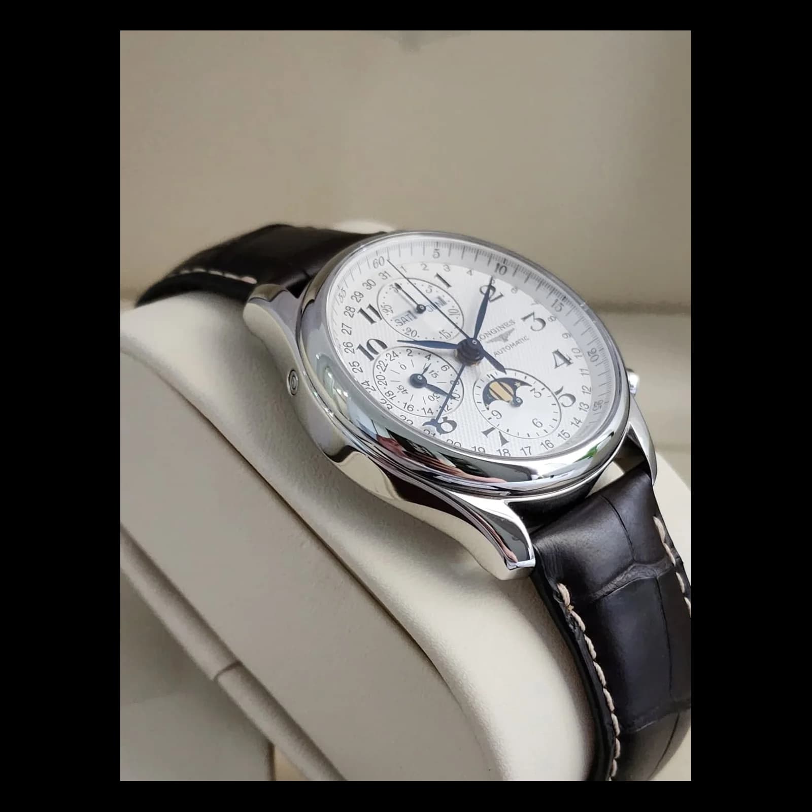 Thumb Master Collection 40 Chronograph Calendar Stainless Steel / Silver / Alligator