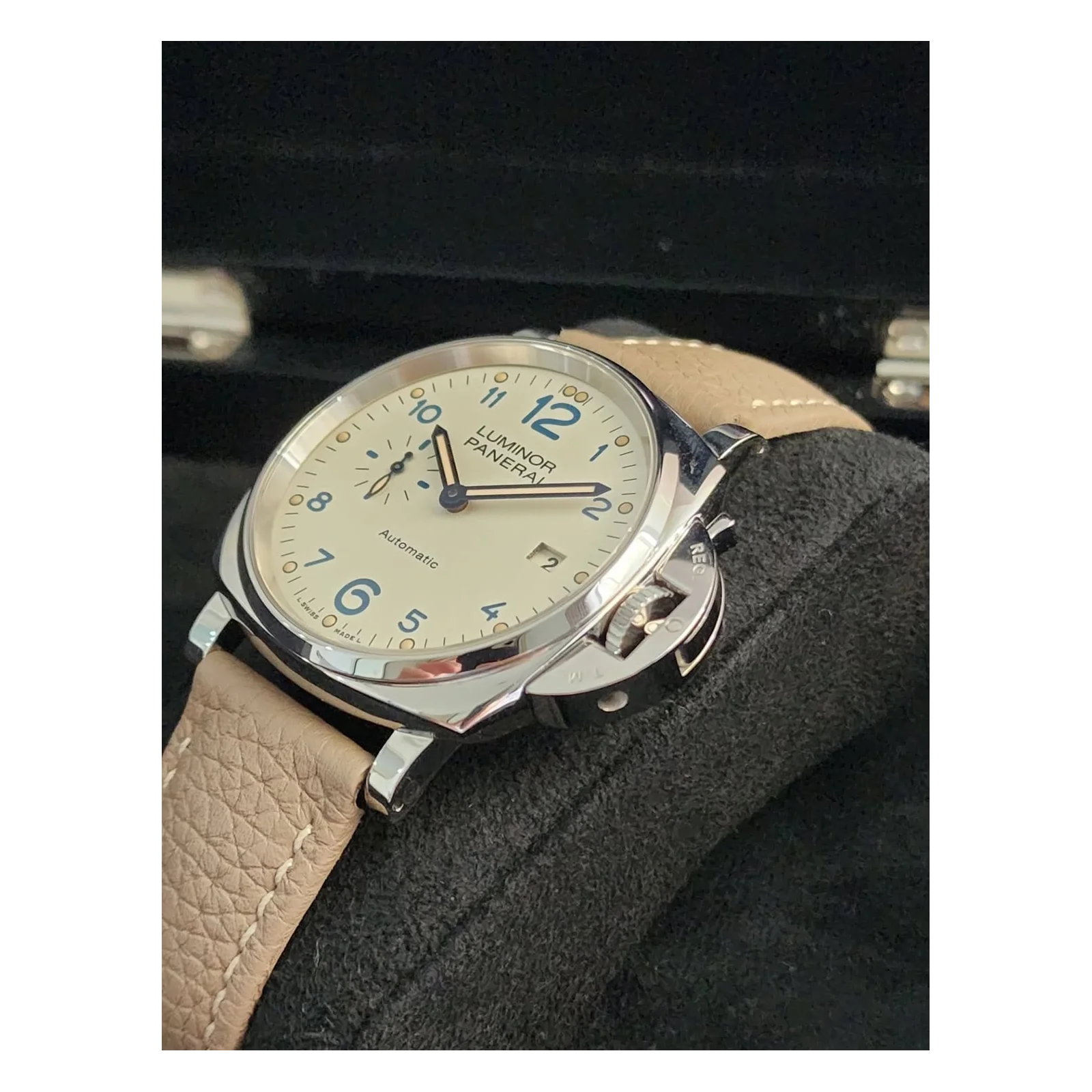 Thumb Luminor Due 42 3 Days Date Stainless Steel / White