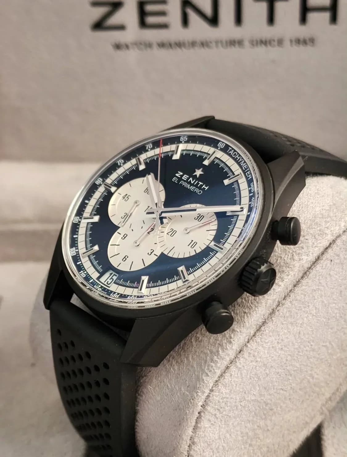Thumb El Primero Chronomaster 42 Aluminium / Black / Rubber Strap