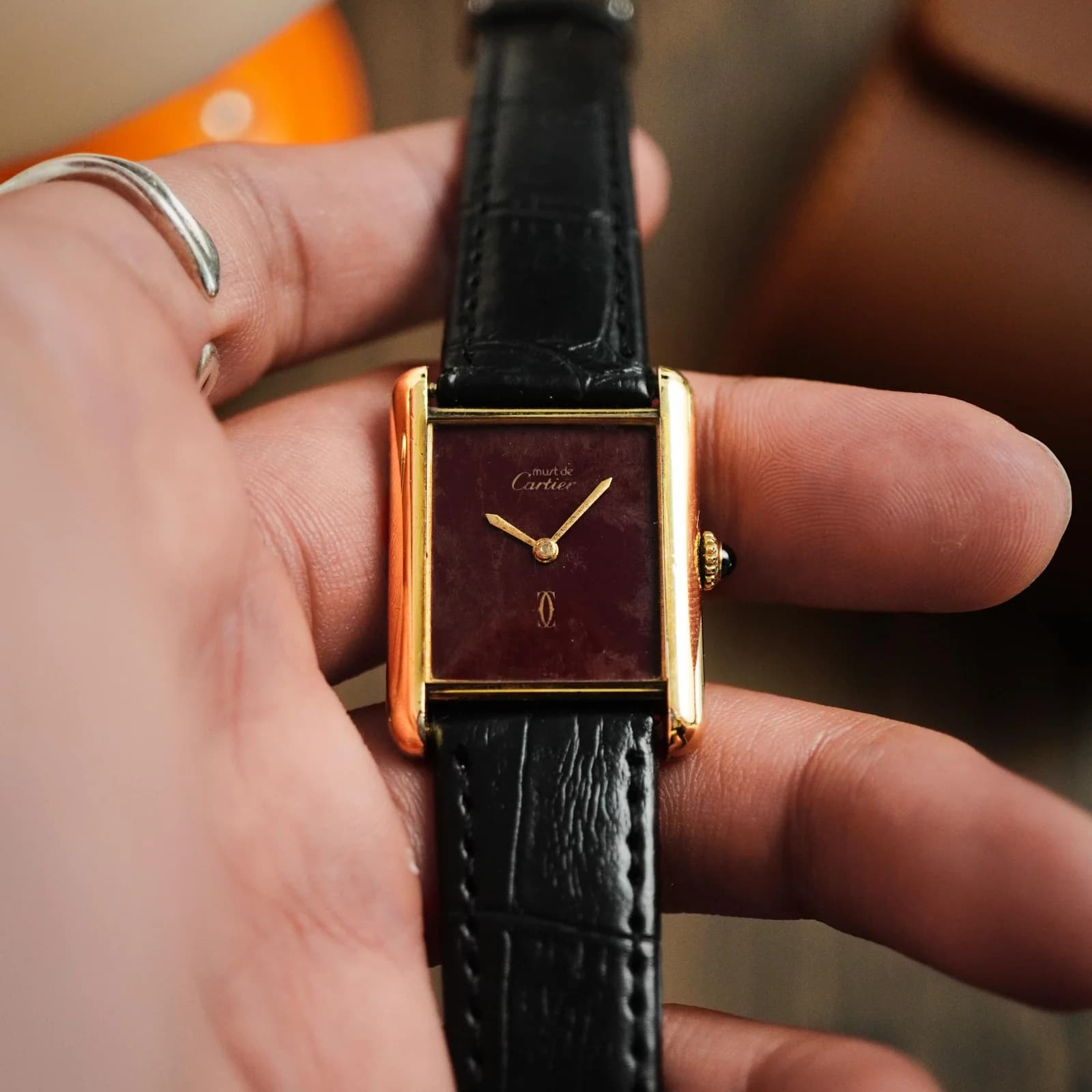 Thumb Must De C Tank Burgundy Brown Dial