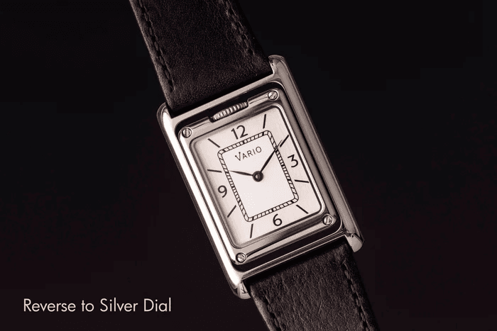 Thumb Vario VERSA Reversible Dual Time Silver-White MoP Watch