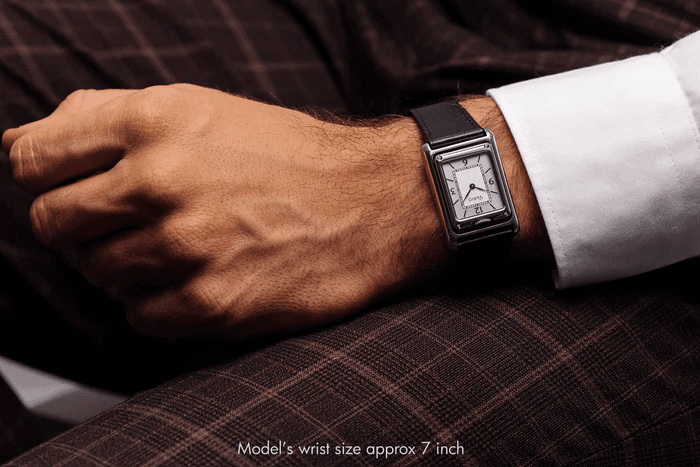 Thumb Vario VERSA Reversible Dual Time Silver-White MoP Watch