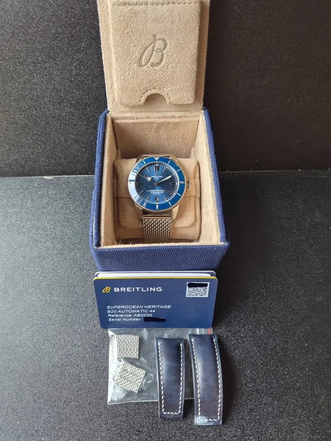 Thumb Superocean Heritage II B20 Automatic 44 Stainless Steel / Blue / Bracelet