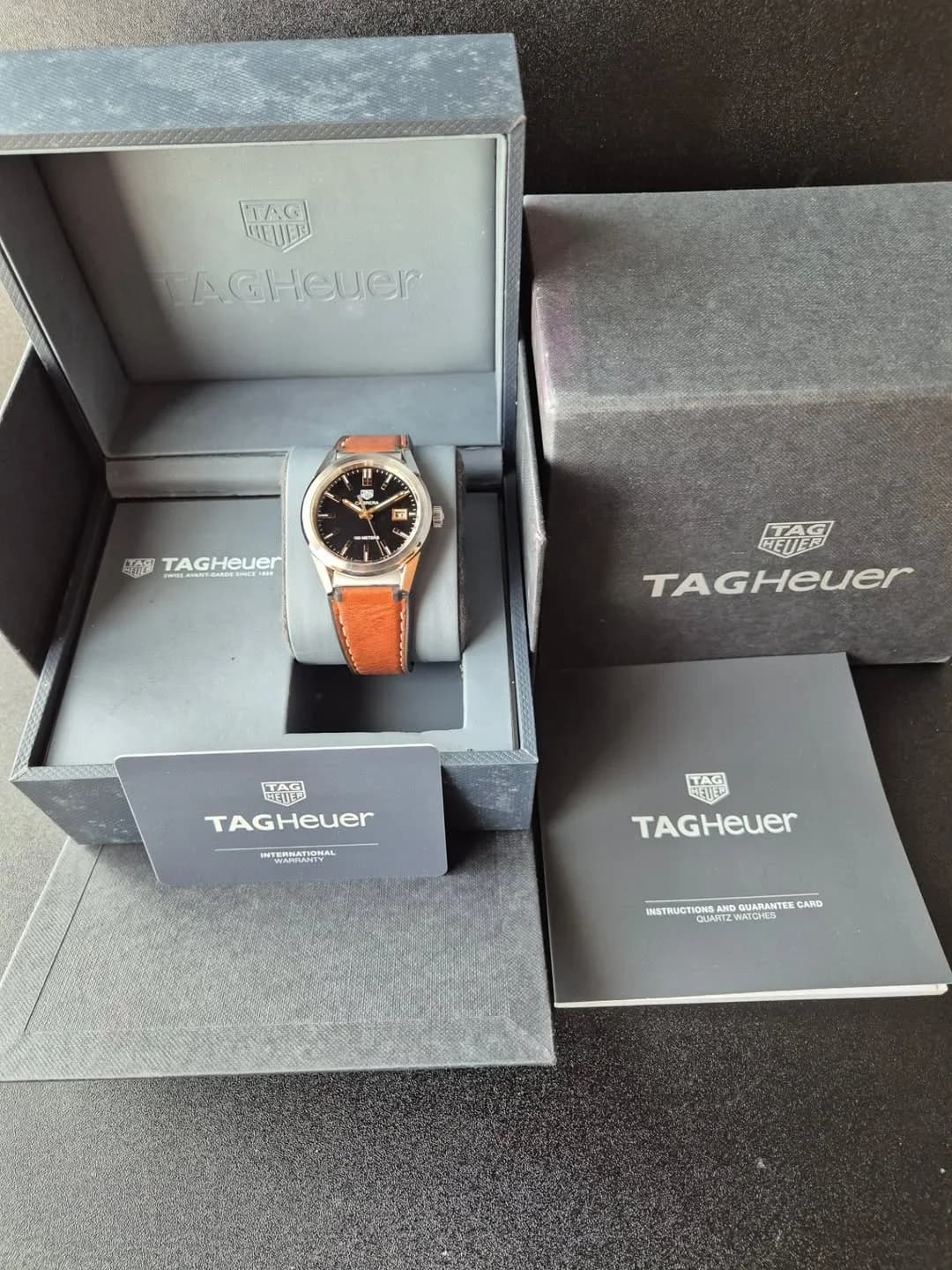 Thumb Carrera Quartz 36 Stainless Steel / Black / Calf