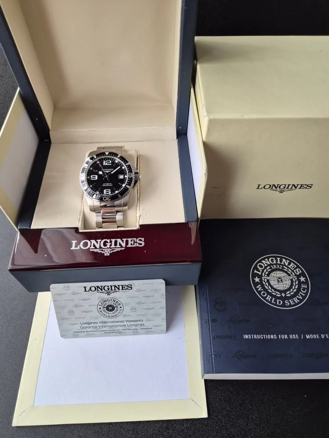Thumb HydroConquest 41 Automatic Stainless Steel / Black / Bracelet