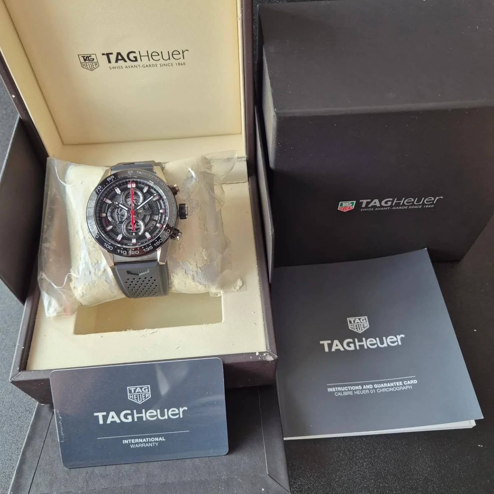 Thumb Carrera Calibre Heuer 01 45 Stainless Steel / Skeleton / Rubber