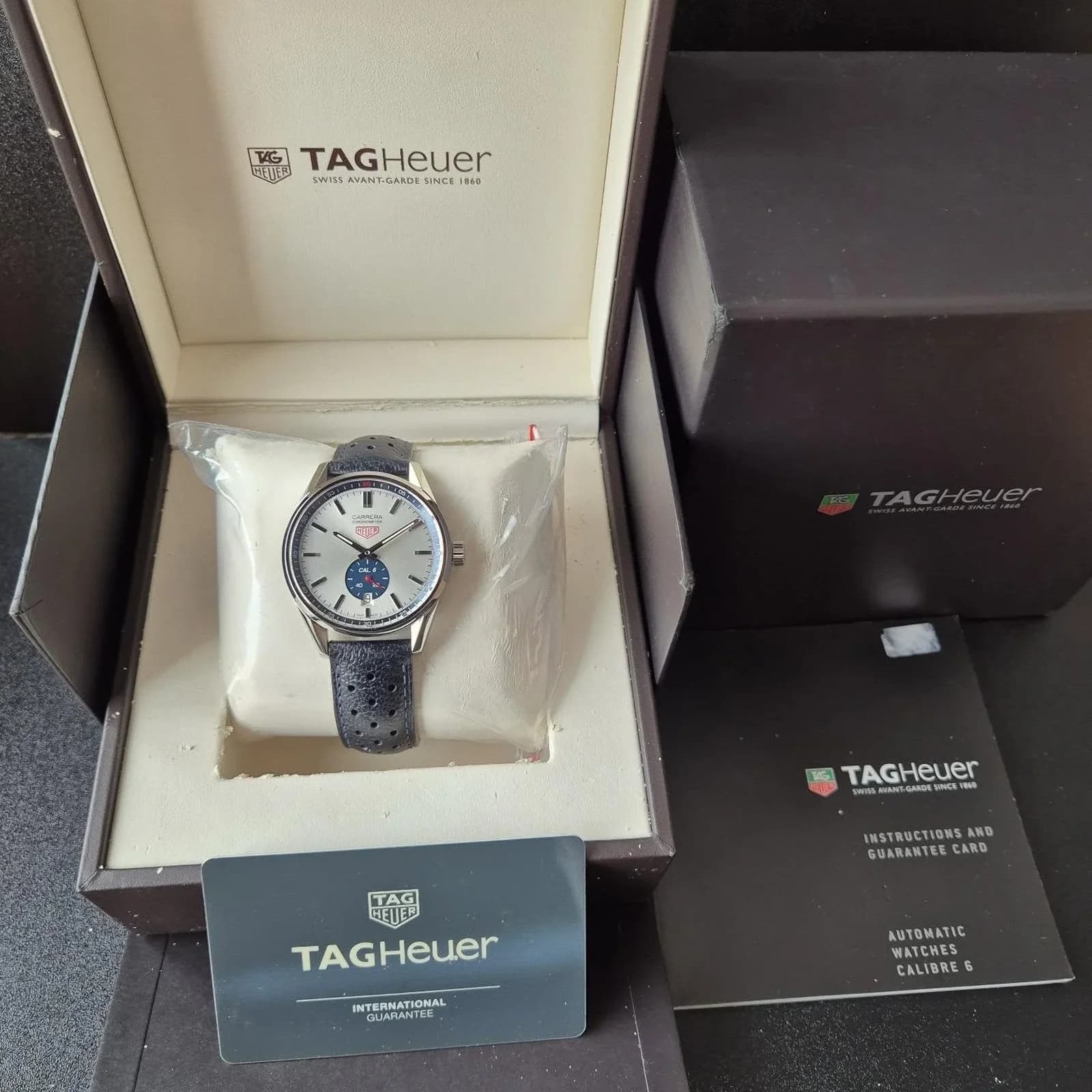 Thumb Carrera Calibre 6 39 Stainless Steel / Silver / Calf