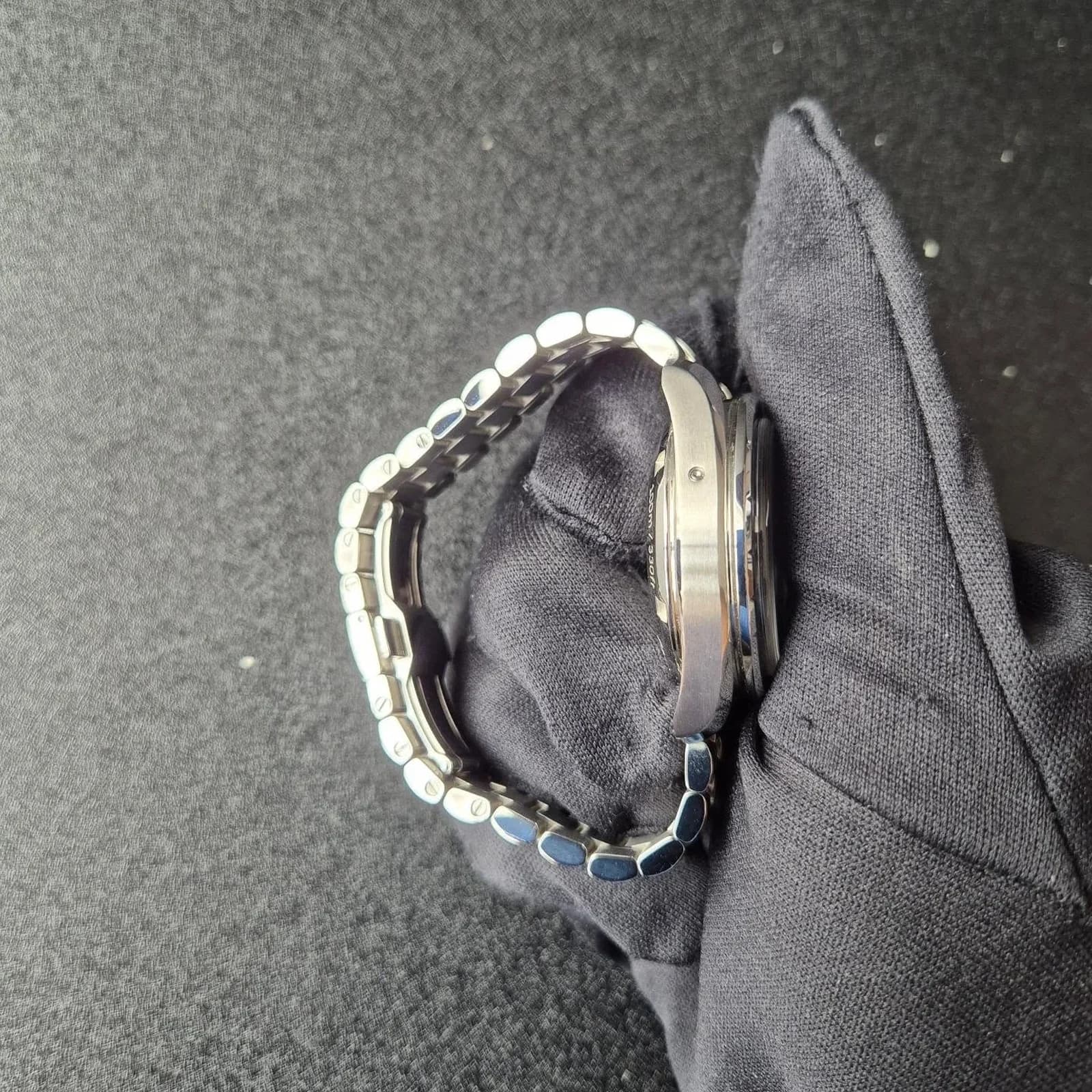 Thumb Speedmaster Co-Axial 38 Stainless Steel / Blue / Bracelet