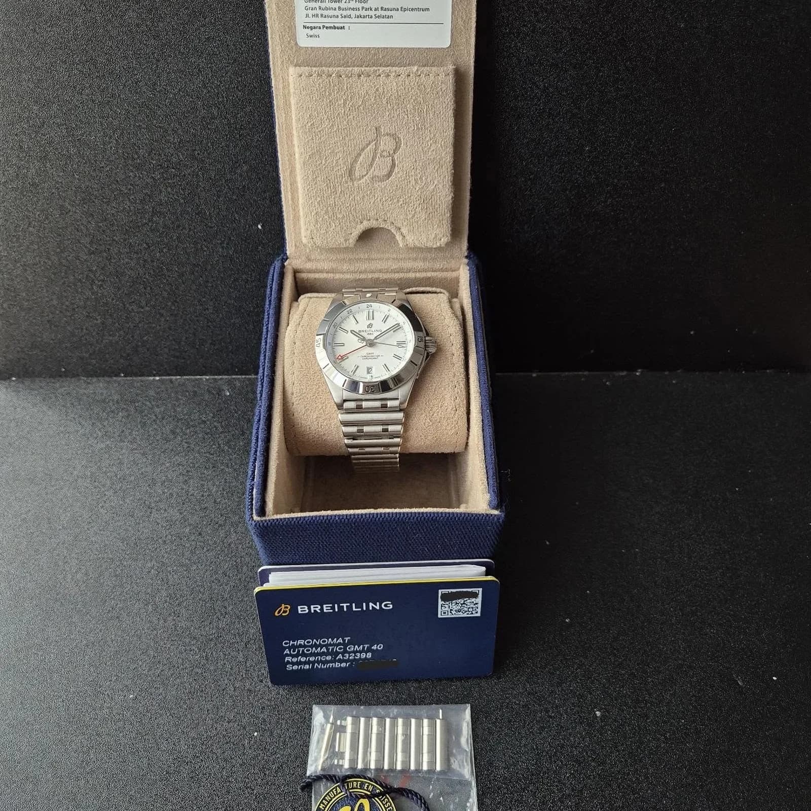 Thumb Chronomat 40 GMT Stainless Steel / Silver / Rouleaux
