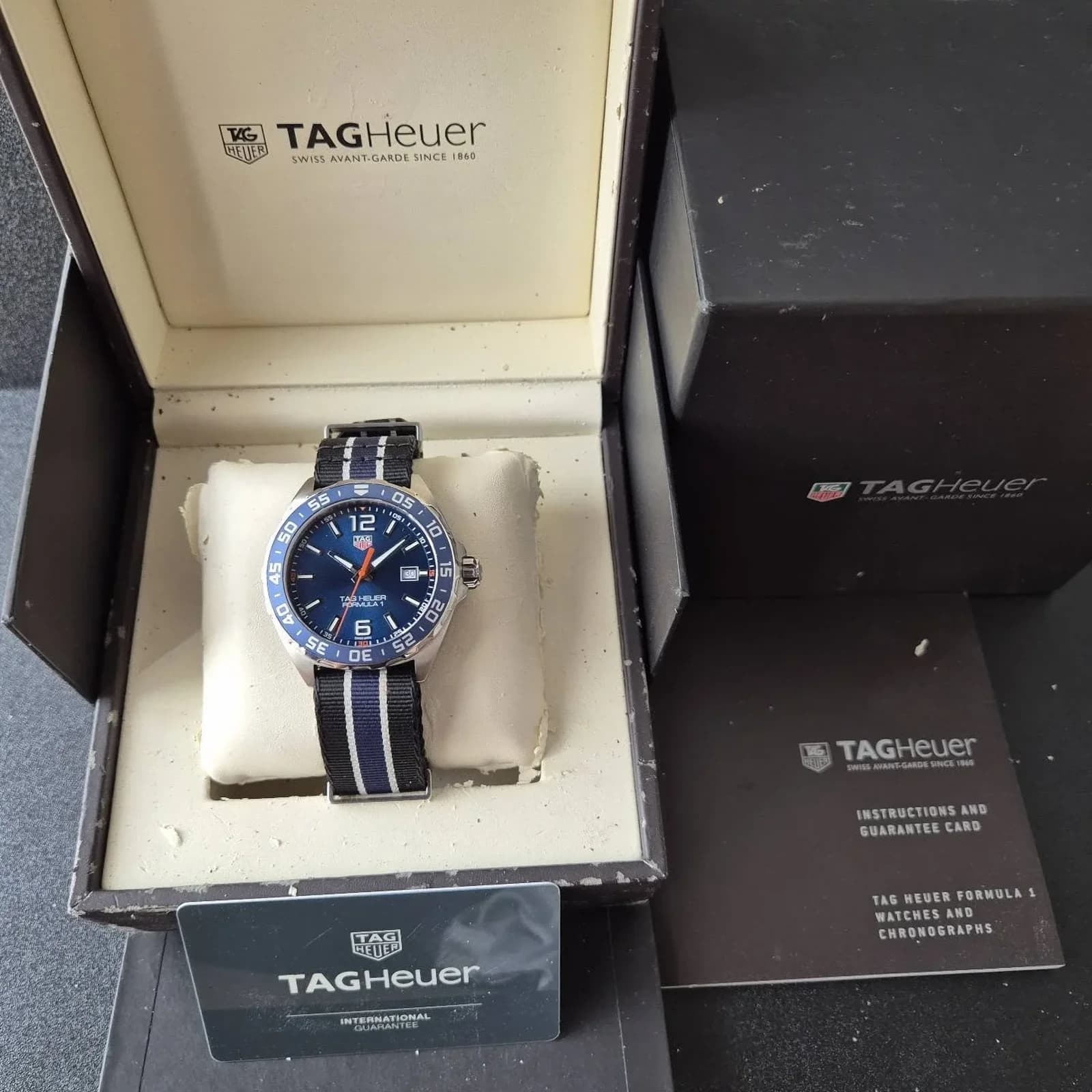 Thumb Formula 1 Quartz 43 Stainless Steel / Blue / NATO