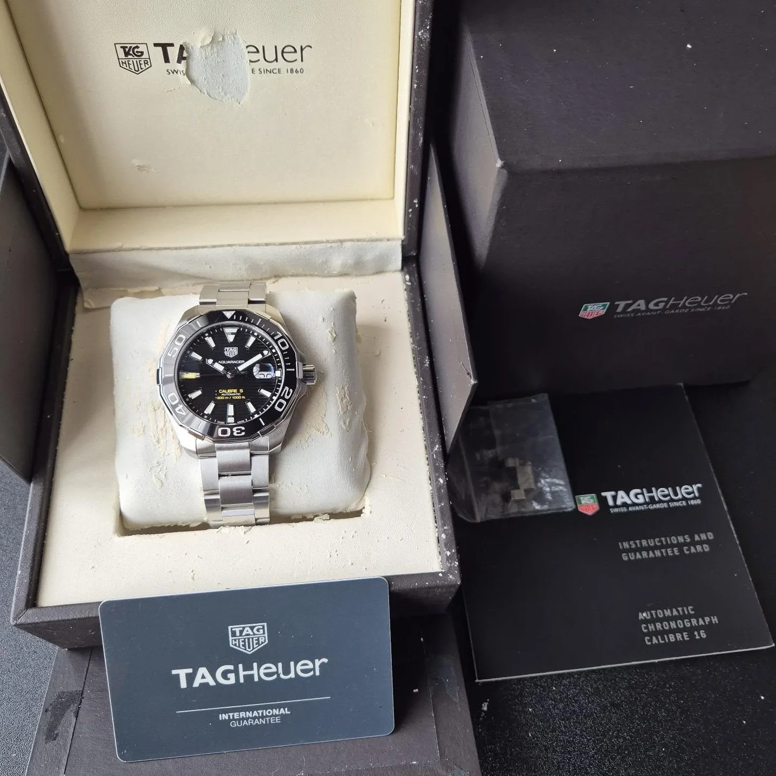 Thumb Aquaracer 300M Calibre 5 41 Stainless Steel / Black / Steel
