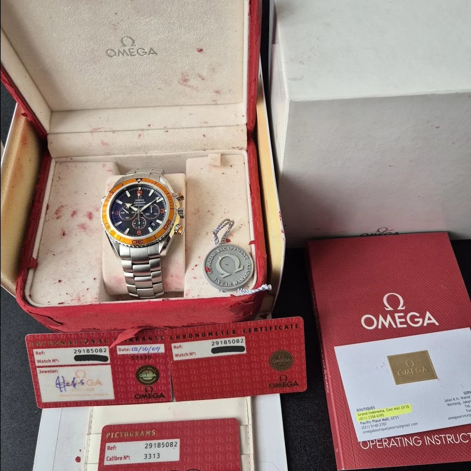 Thumb Seamaster Planet Ocean 600M Co-Axial 45.5 Chronograph Stainless Steel / Orange / Rubber