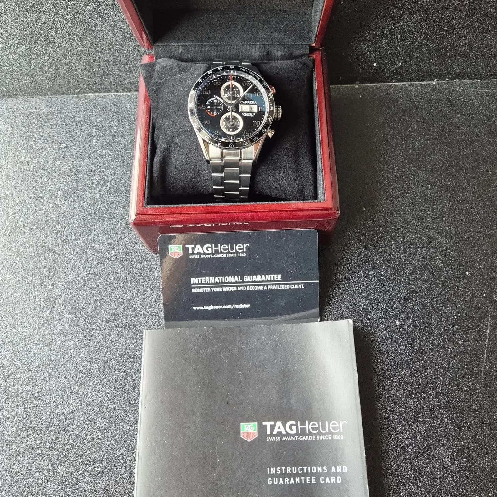 Thumb Carrera Calibre 16 Day Date 43 Stainless Steel / Black / Bracelet