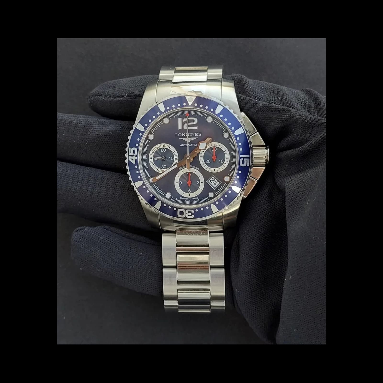 Thumb HydroConquest 43 Automatic Chronograph Stainless Steel / Ceramic / Blue / Bracelet