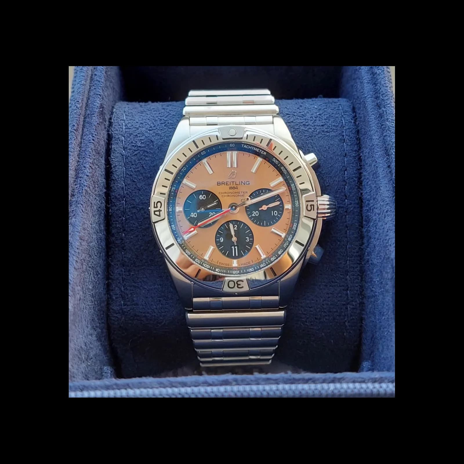 Thumb Chronomat B01 42 Stainless Steel / Copper / Rouleaux