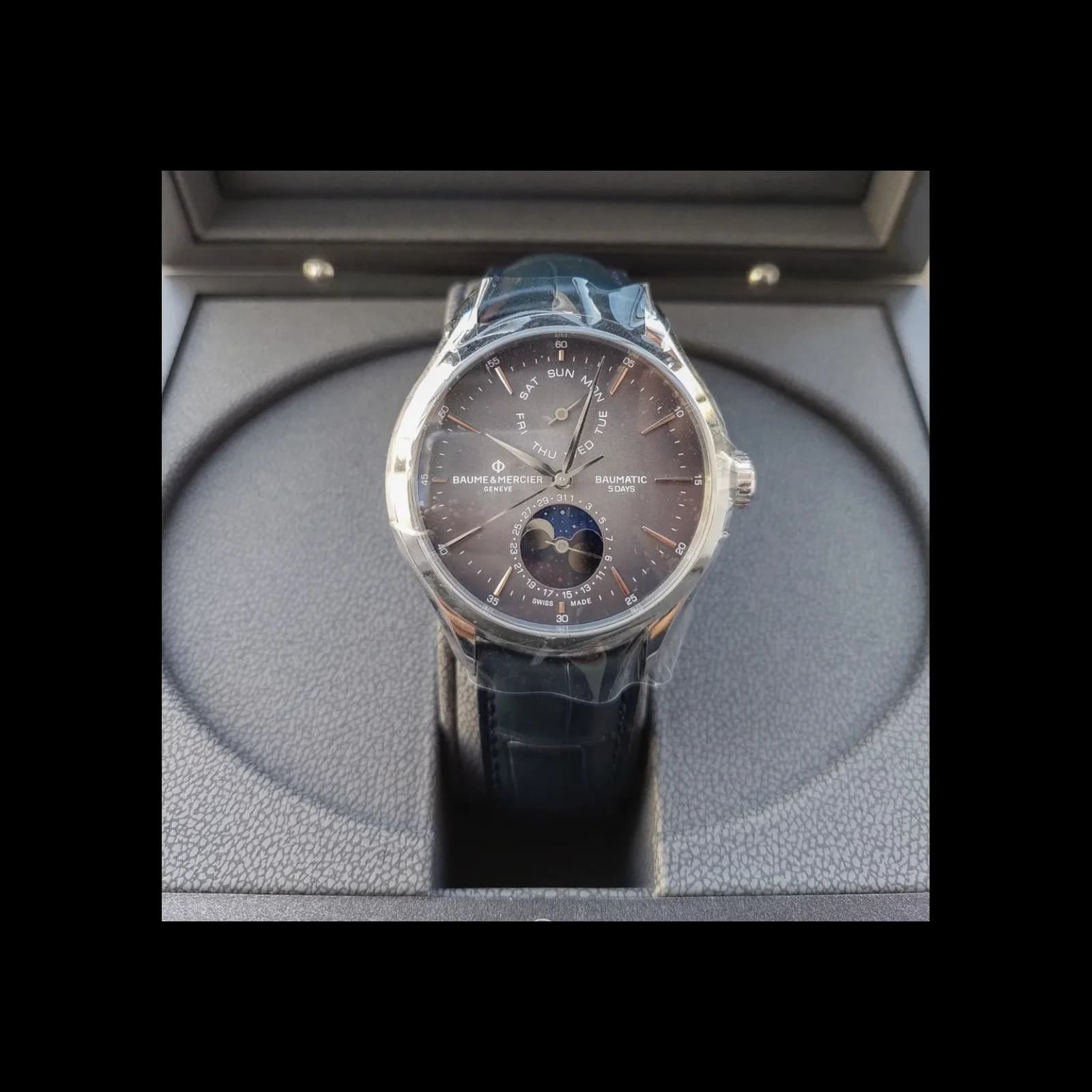 Thumb Clifton Baumatic Stainless Steel Moonphase / Blue / Strap