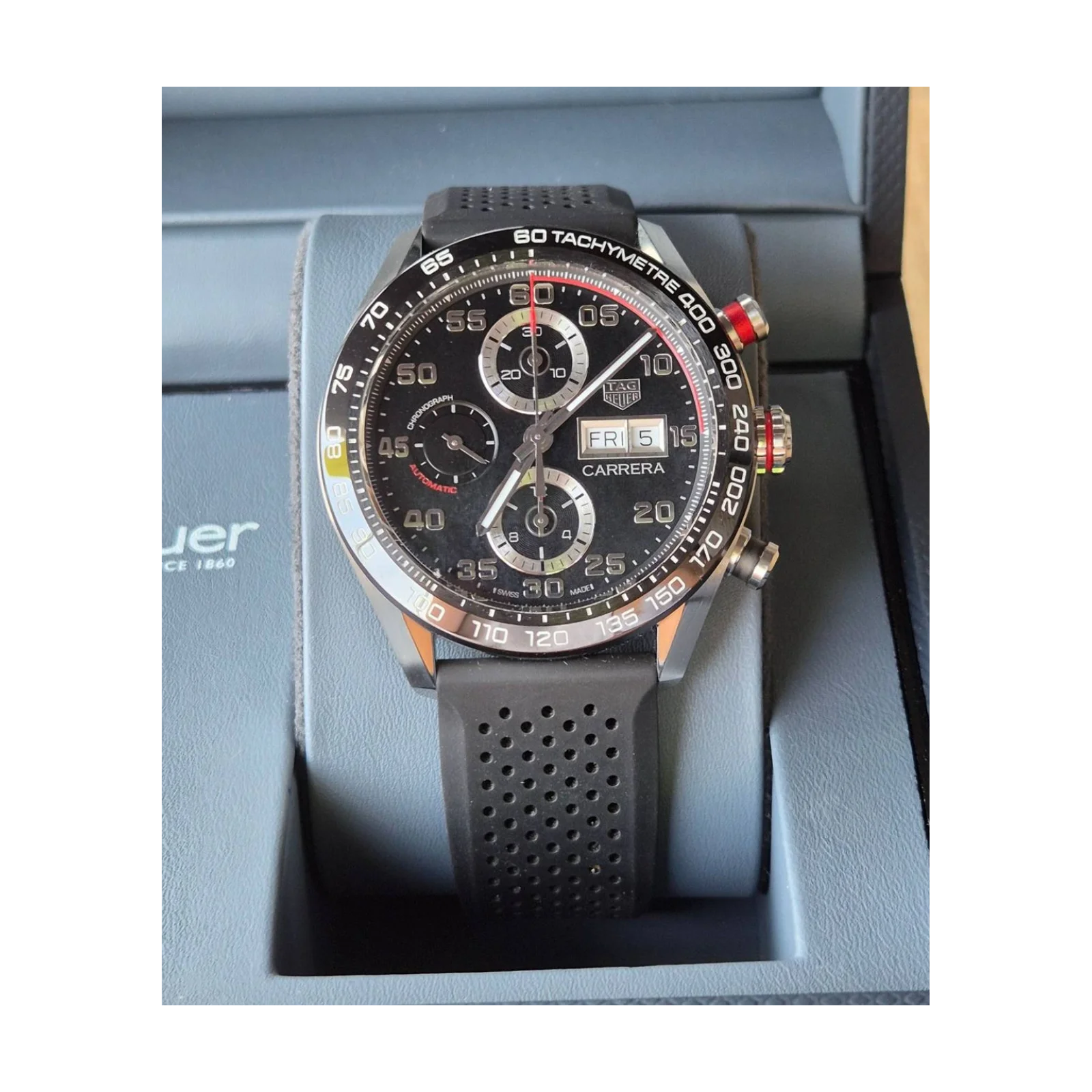 Thumb Carrera Calibre 16 44 Stainless Steel / Black