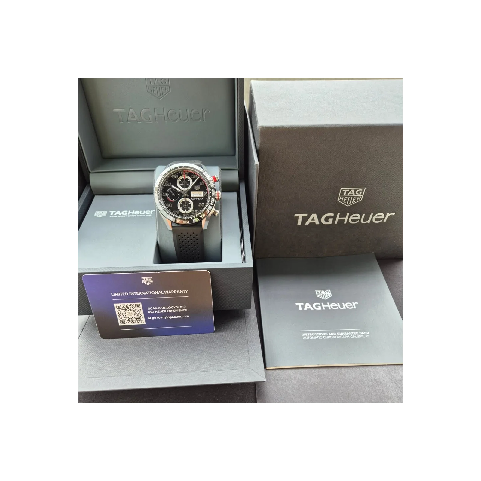 Thumb Carrera Calibre 16 44 Stainless Steel / Black