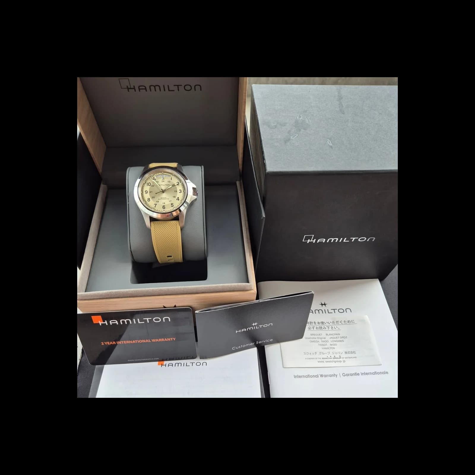 Thumb Khaki Field King Auto 40 Stainless Steel / Beige