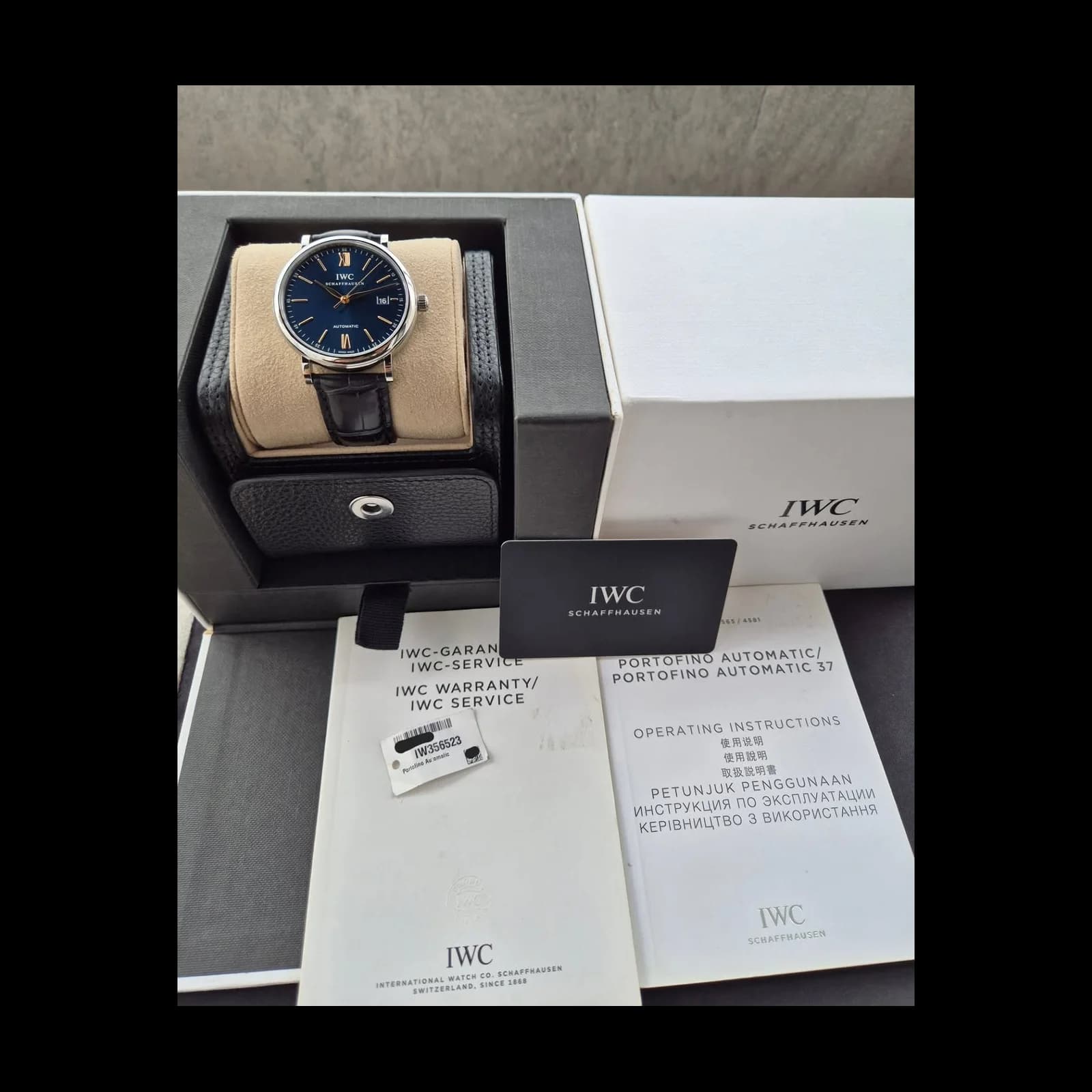 Thumb Portofino Automatic Stainless Steel / Blue / Alligator