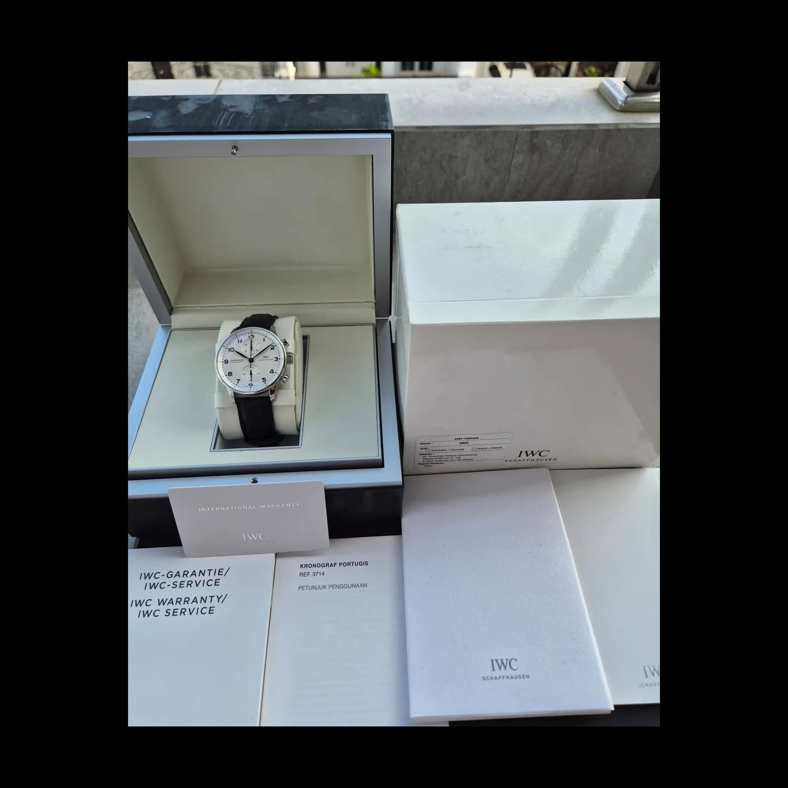 Thumb Portuguese Chrono-Automatic Stainless Steel / Silver