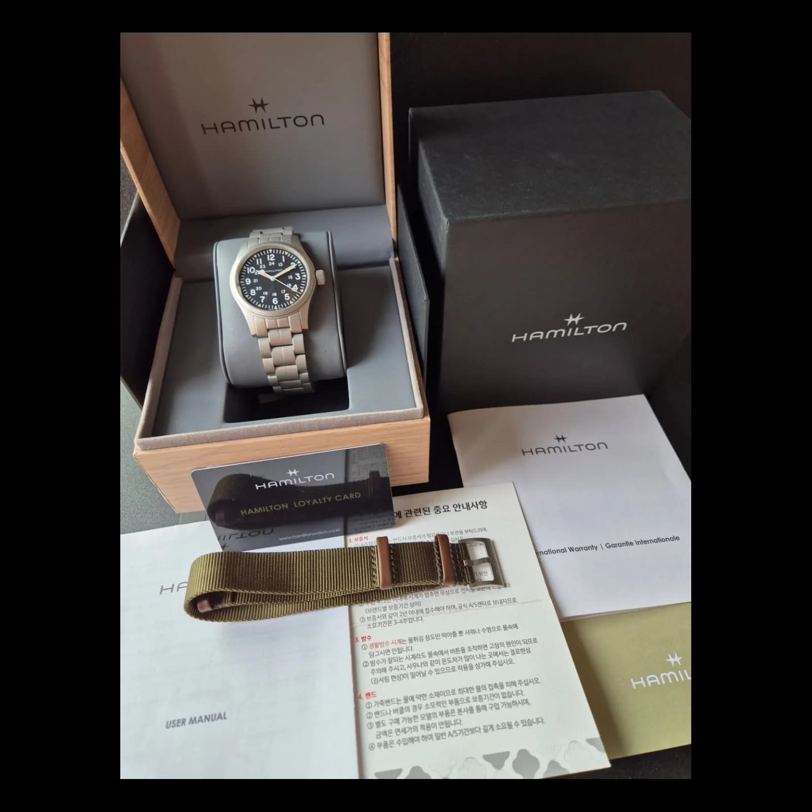 Thumb Khaki Field Mechanical 38 Black / Bracelet
