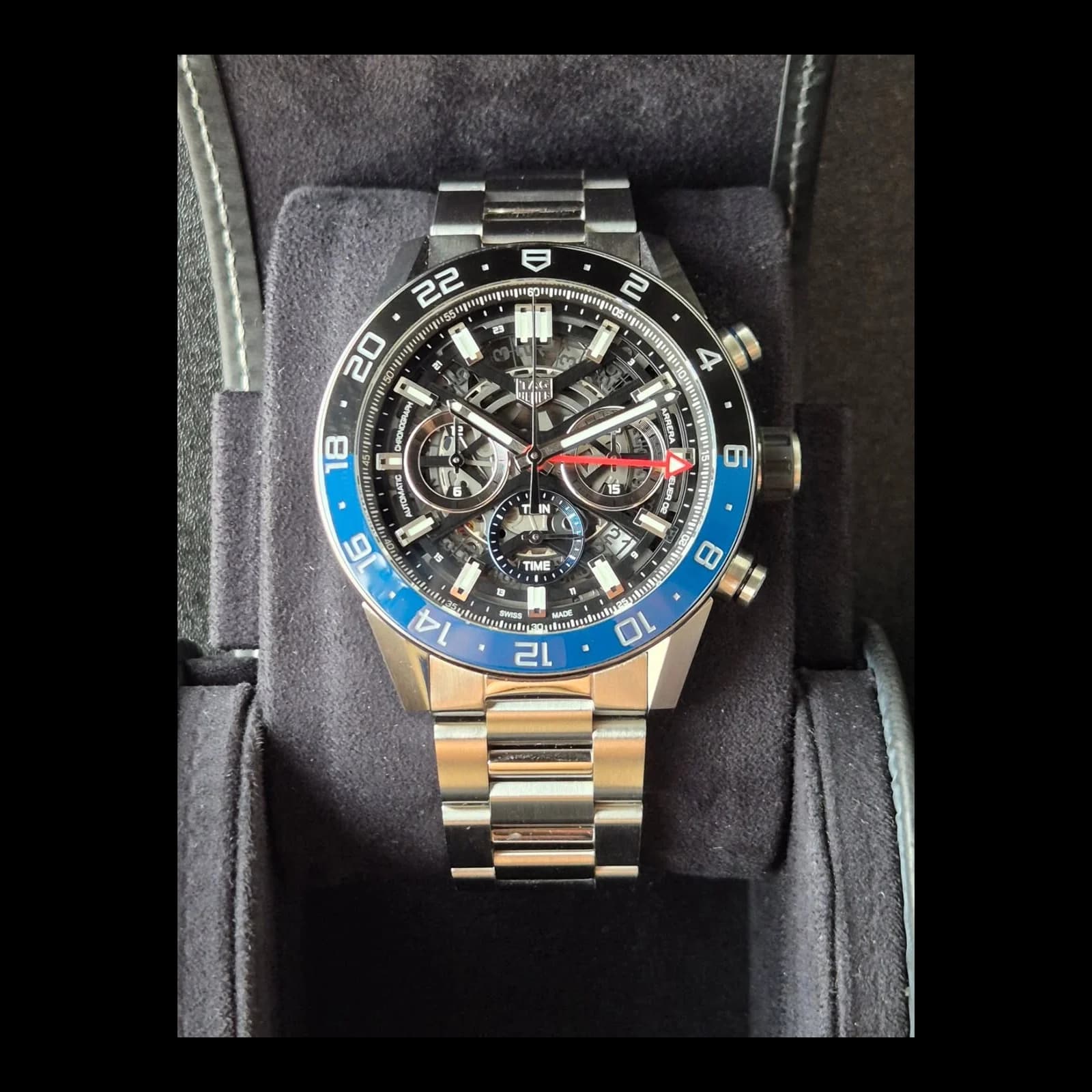 Thumb Carrera Calibre Heuer 02 GMT Stainless Steel / Skeleton / Bracelet