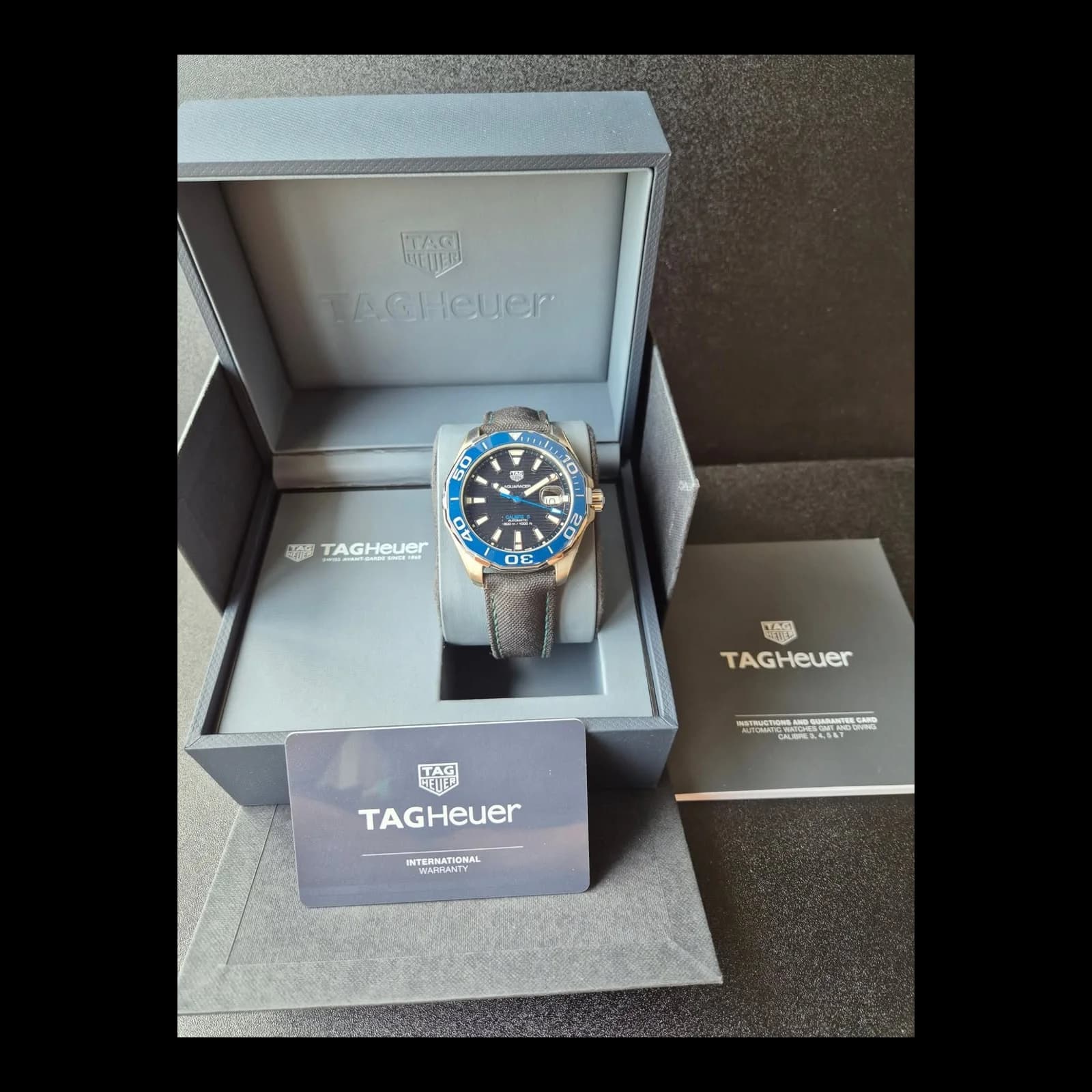 Thumb Aquracer 300M Calibre 5 43 Stainless Steel / Black / Nylon